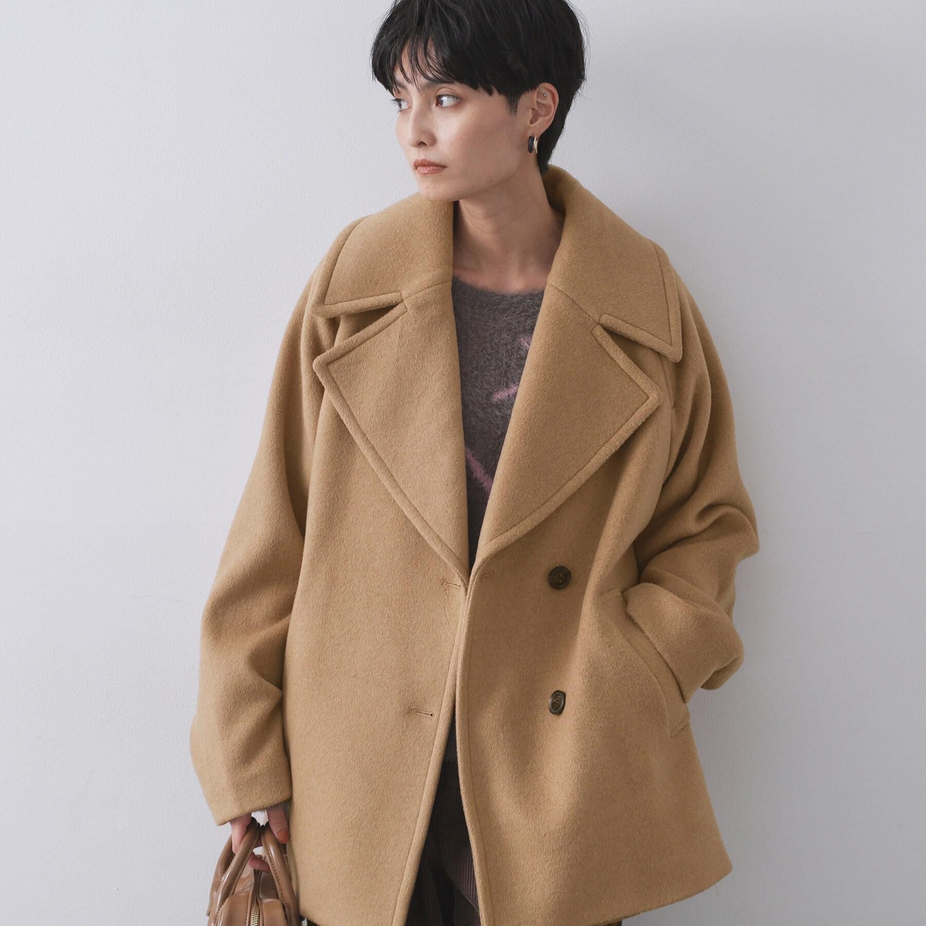 OPAQUE.CLIP「カシミヤブレンドウールミドルピーコート」|ピーコート|