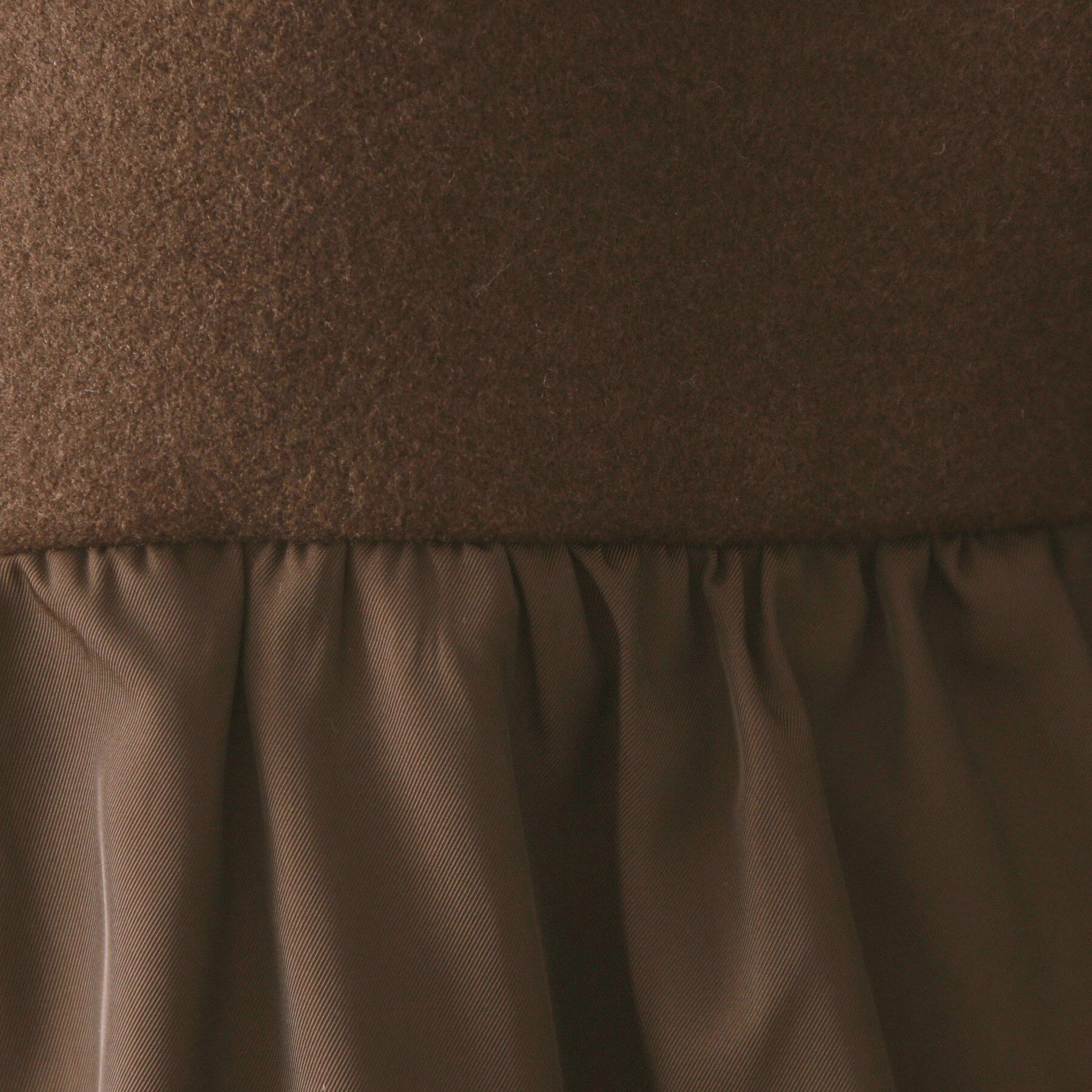 OPAQUE.CLIP「ウールライクペプラムドッキングアウター【洗濯機洗い可】」|ノーカラーコート|