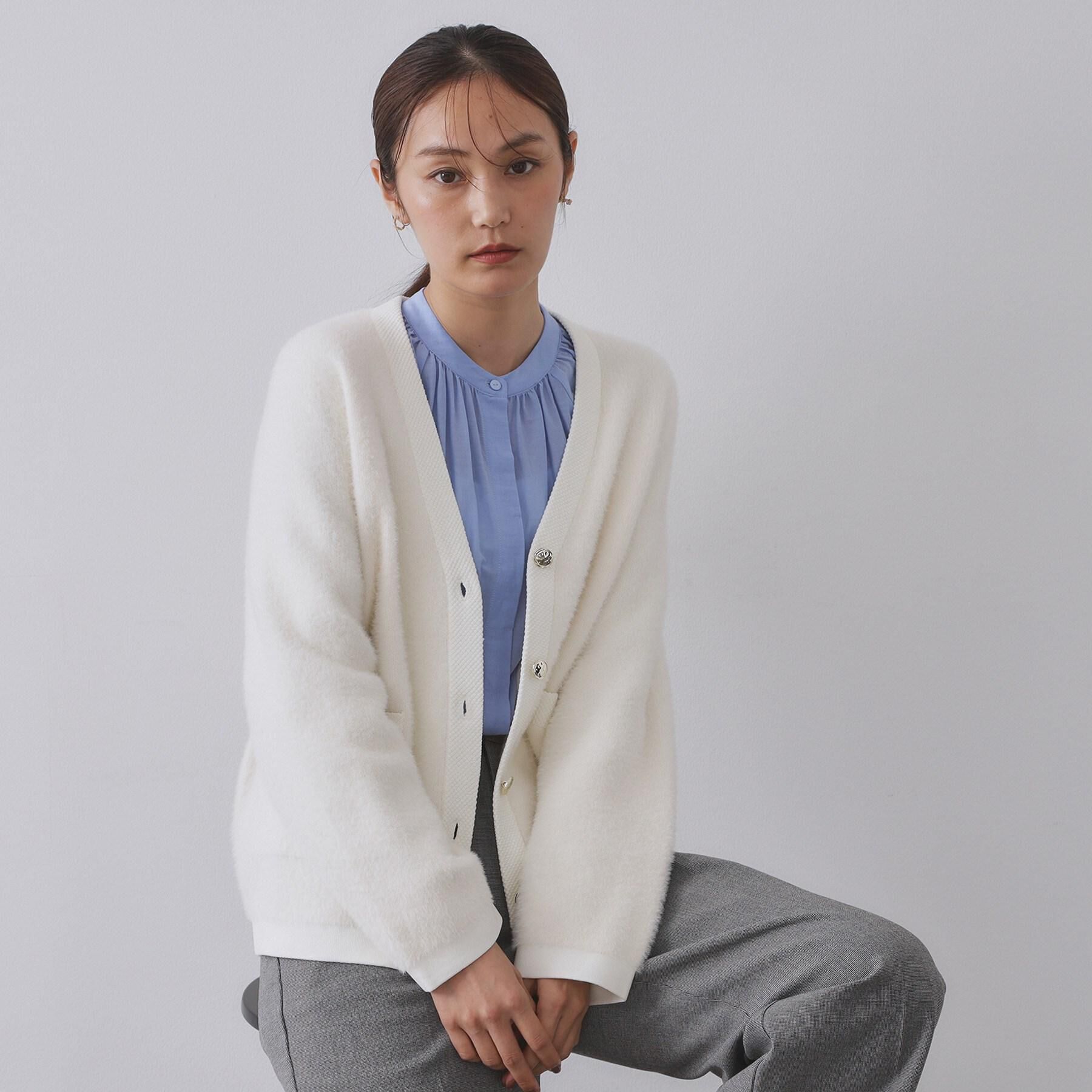 OPAQUE.CLIP「フェザーヤーンカーディガン【洗濯機OK/抗ピル】」|カーディガン|