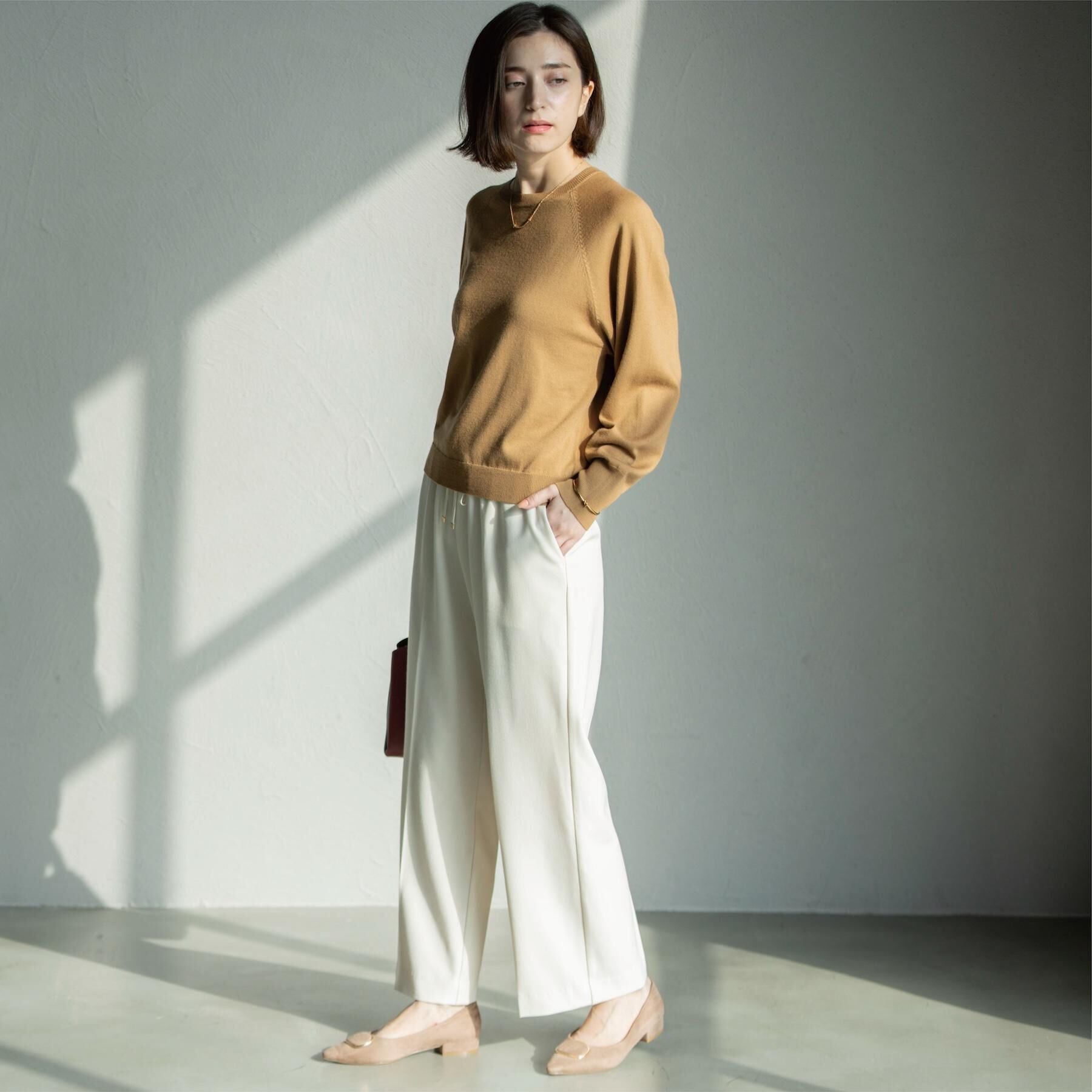 OPAQUE.CLIP「ウォームタッチ イージーワイドパンツ【洗濯機洗OK/ストレッチ】≪SS～LL≫」|その他|