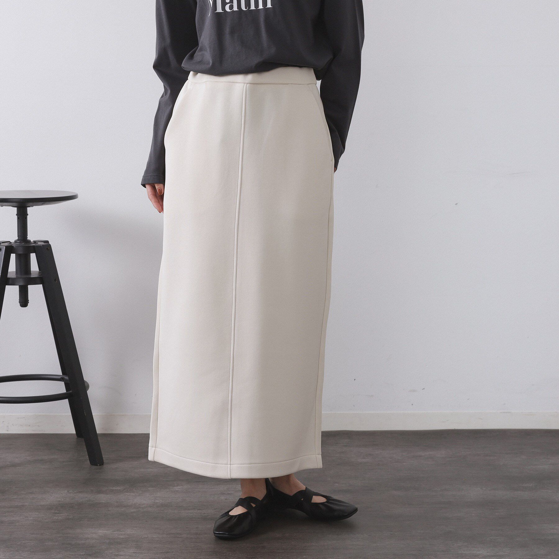 OPAQUE.CLIP「イージーナロースカート/セットアップ対応可【洗濯機OK】」|スカート|オフホワイト(003
