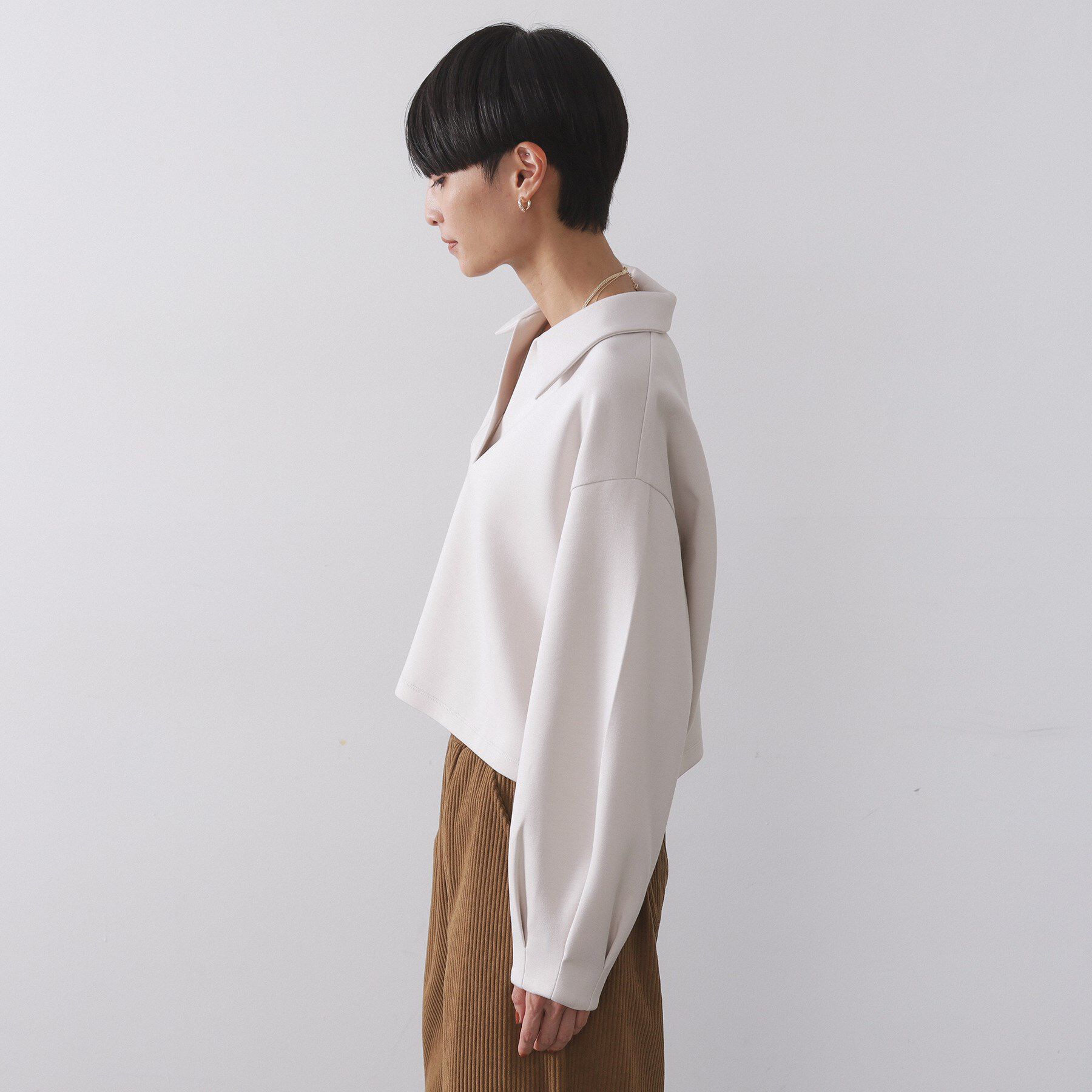 OPAQUE.CLIP「スキッパートップス【UVケア/洗濯機OK】」|Tシャツ・カットソー|