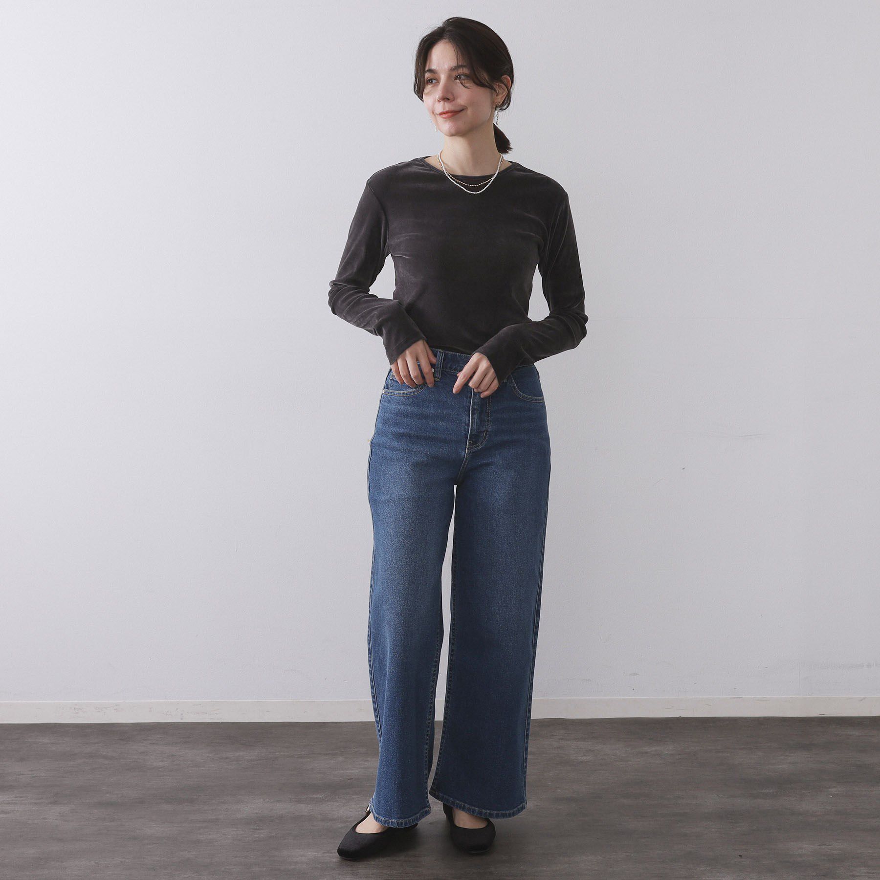 OPAQUE.CLIP「フロッキーチュールトップス【洗濯機OK】」|Tシャツ・カットソー|