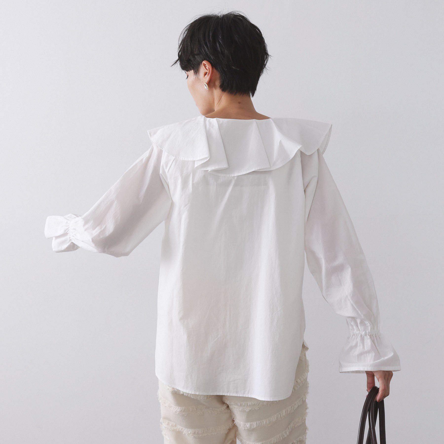 OPAQUE.CLIP「ラッフルフリルブラウス【洗濯機OK】」|シャツ・ブラウス|
