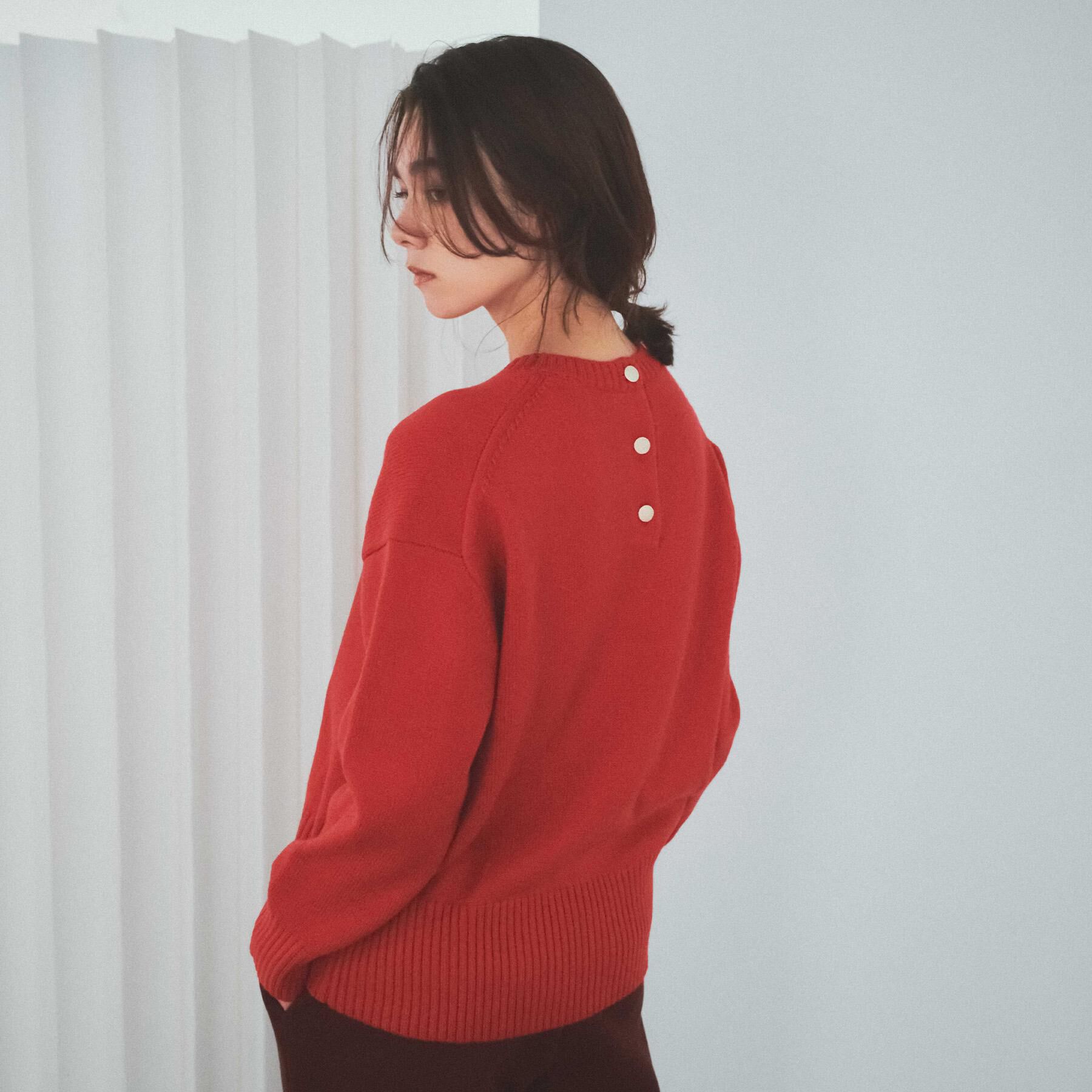 OPAQUE.CLIP「ボタンデザインラメニット【洗濯機OK】」|ニット・セーター|