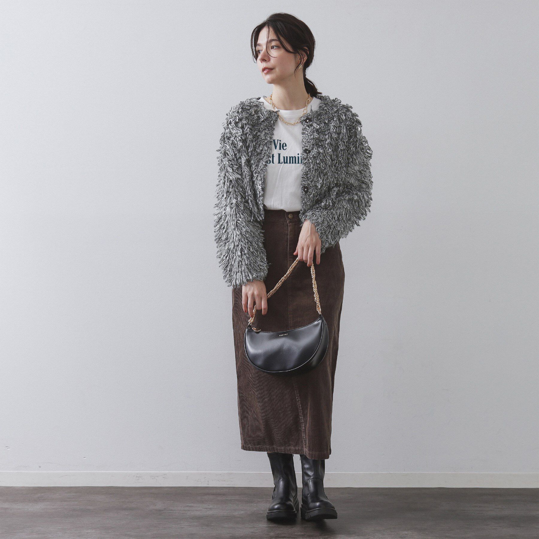 OPAQUE.CLIP「ループヤーンニットカーディガン」|カーディガン|