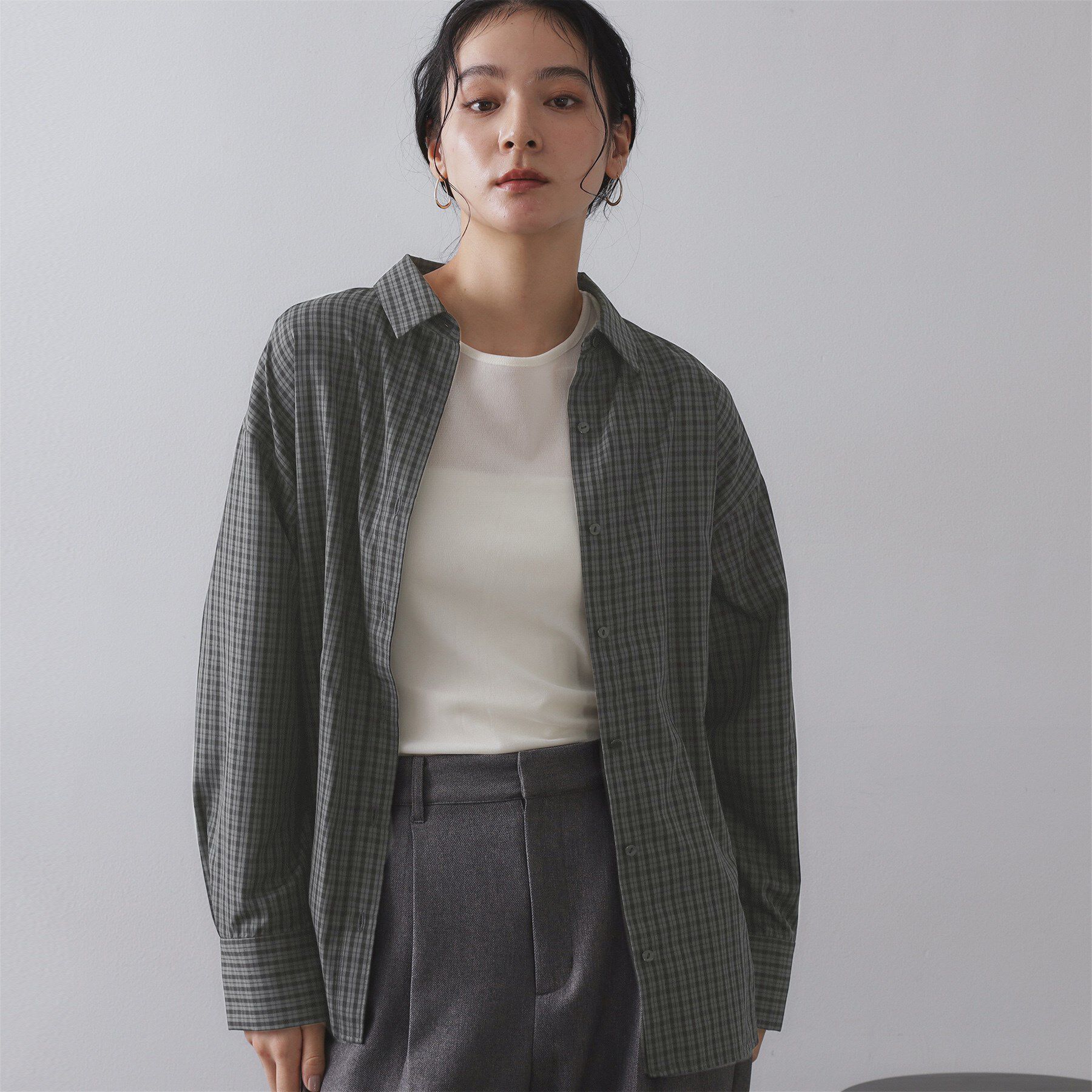 OPAQUE.CLIP「チェック柄レギュラーシャツ【洗濯機OK】」|シャツ・ブラウス|