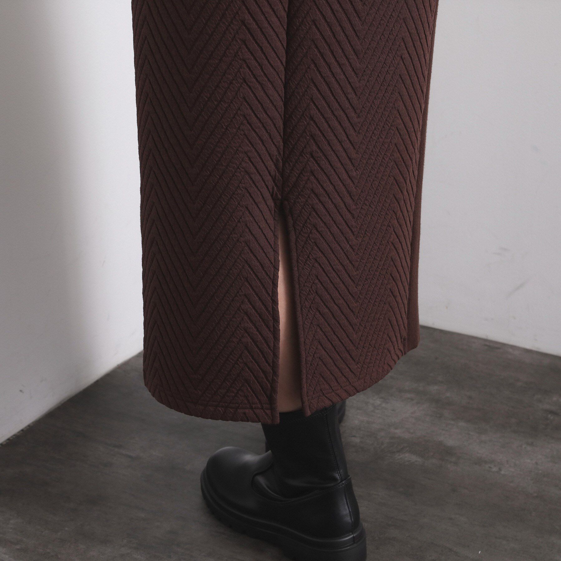 OPAQUE.CLIP「キルティングイージーナロースカート【洗濯機OK】」|スカート|