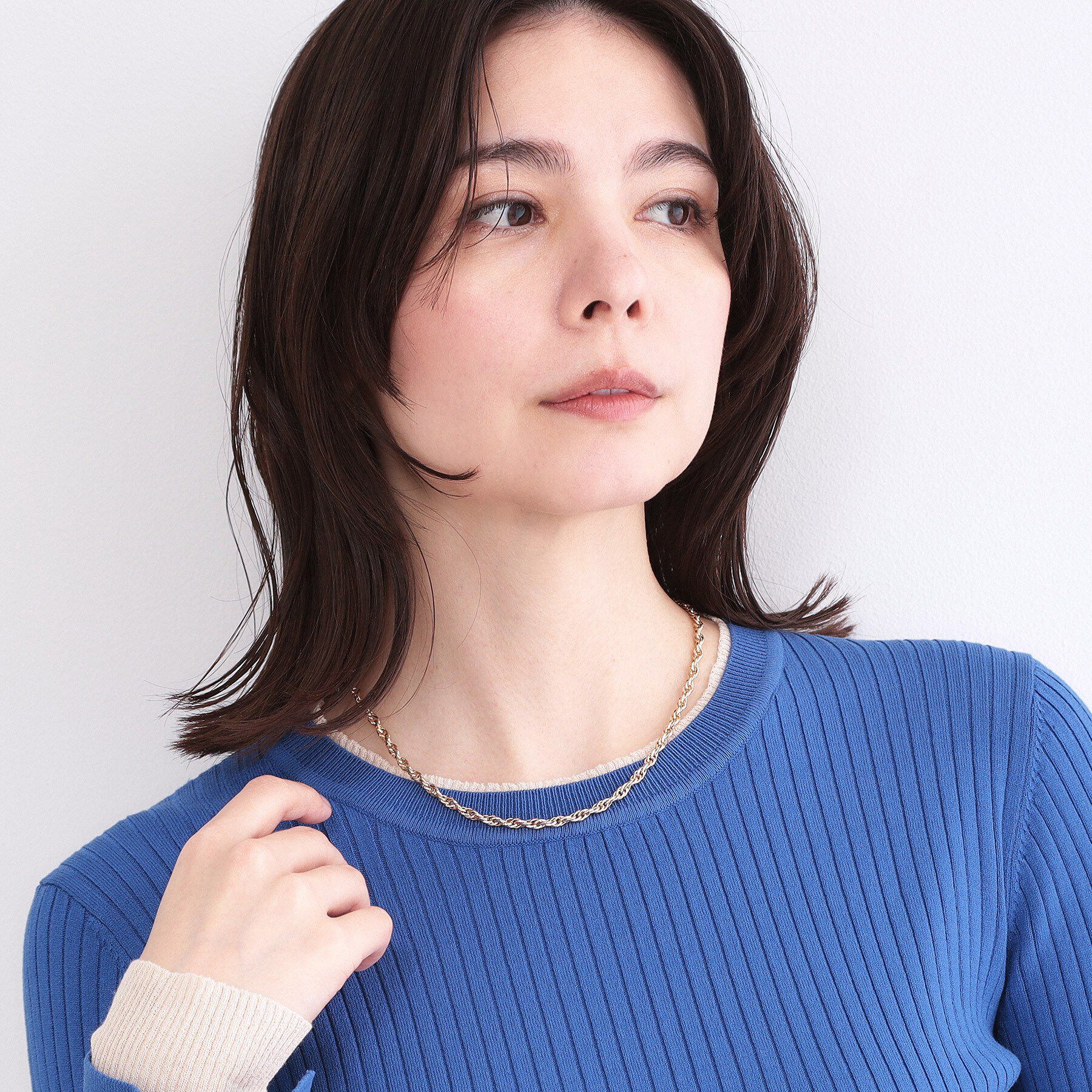 OPAQUE.CLIP「ねじれチェーンネックレス」|ネックレス|