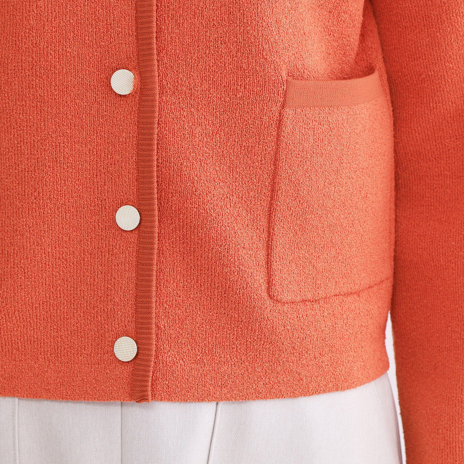 OPAQUE.CLIP「ブークレ金ボタンニットカーディガン【洗濯機OK】」|カーディガン|