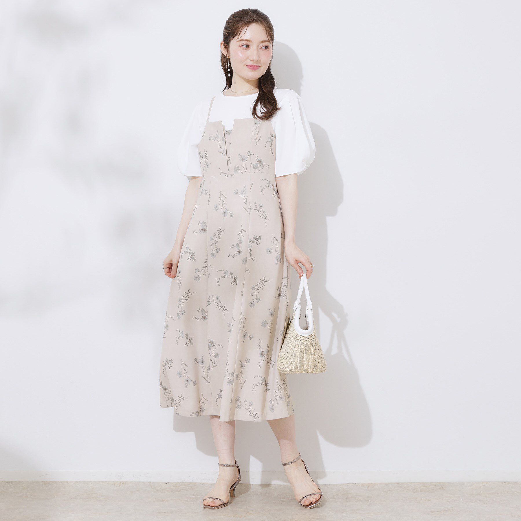 Couture broach「【洗える・大人可愛い】リネンライクアソートキャミワンピース」|ワンピース|