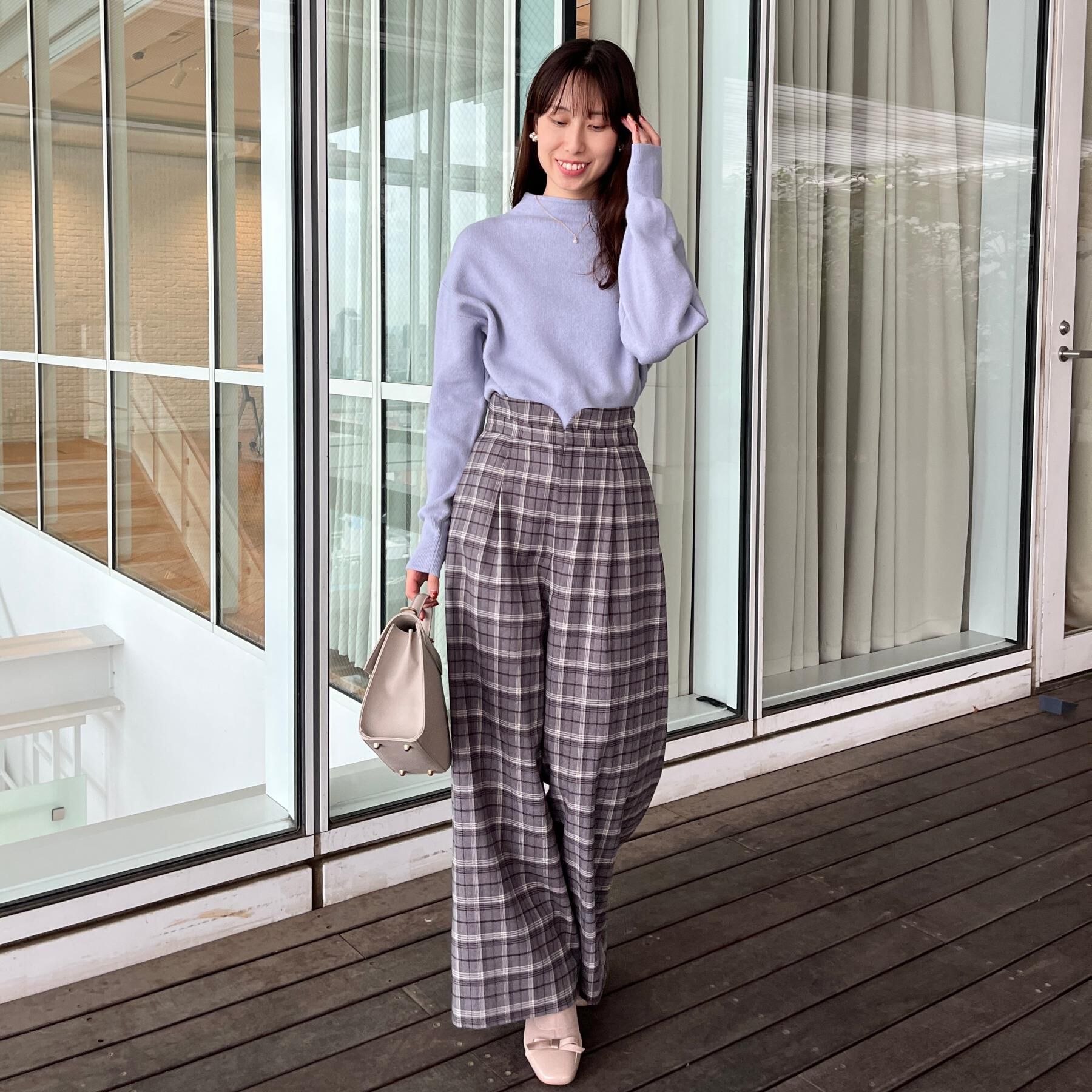 Couture broach「【ゆるふわ・通勤】リッシュアンゴラ バックパール調ニット」|ニット・セーター|