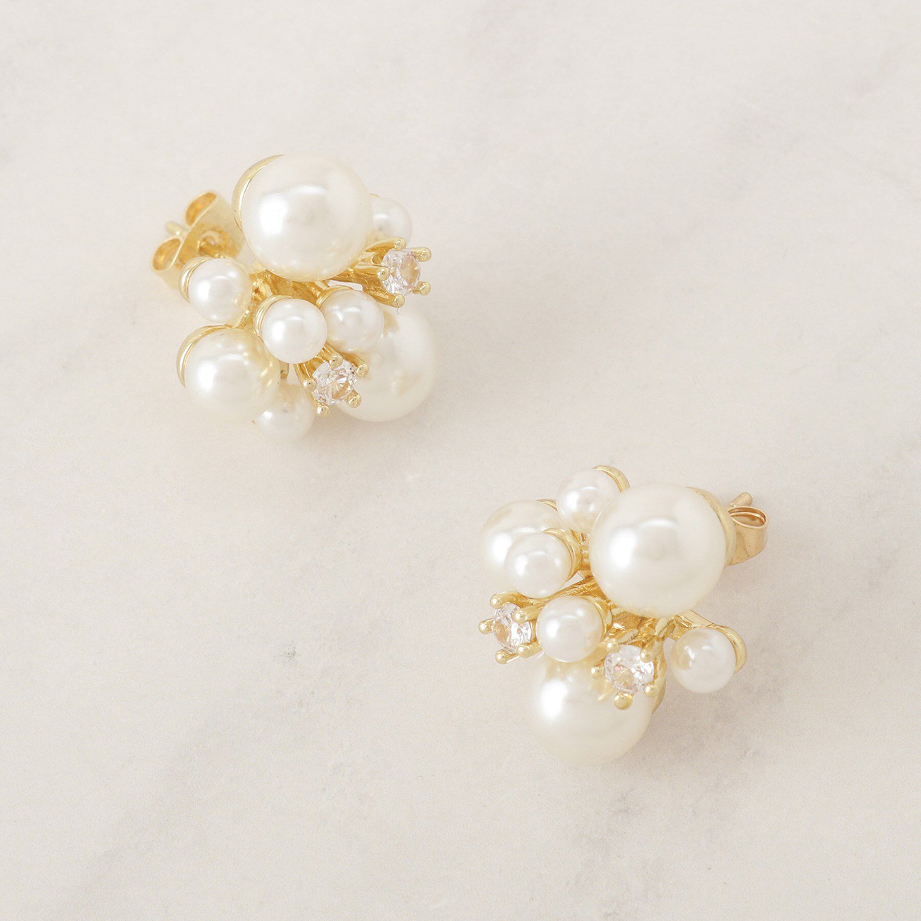 Couture broach「パール調ビジューピアス」|ピアス|