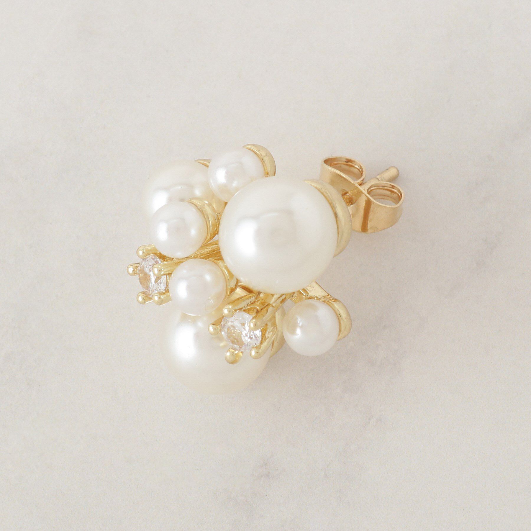 Couture broach「パール調ビジューピアス」|ピアス|