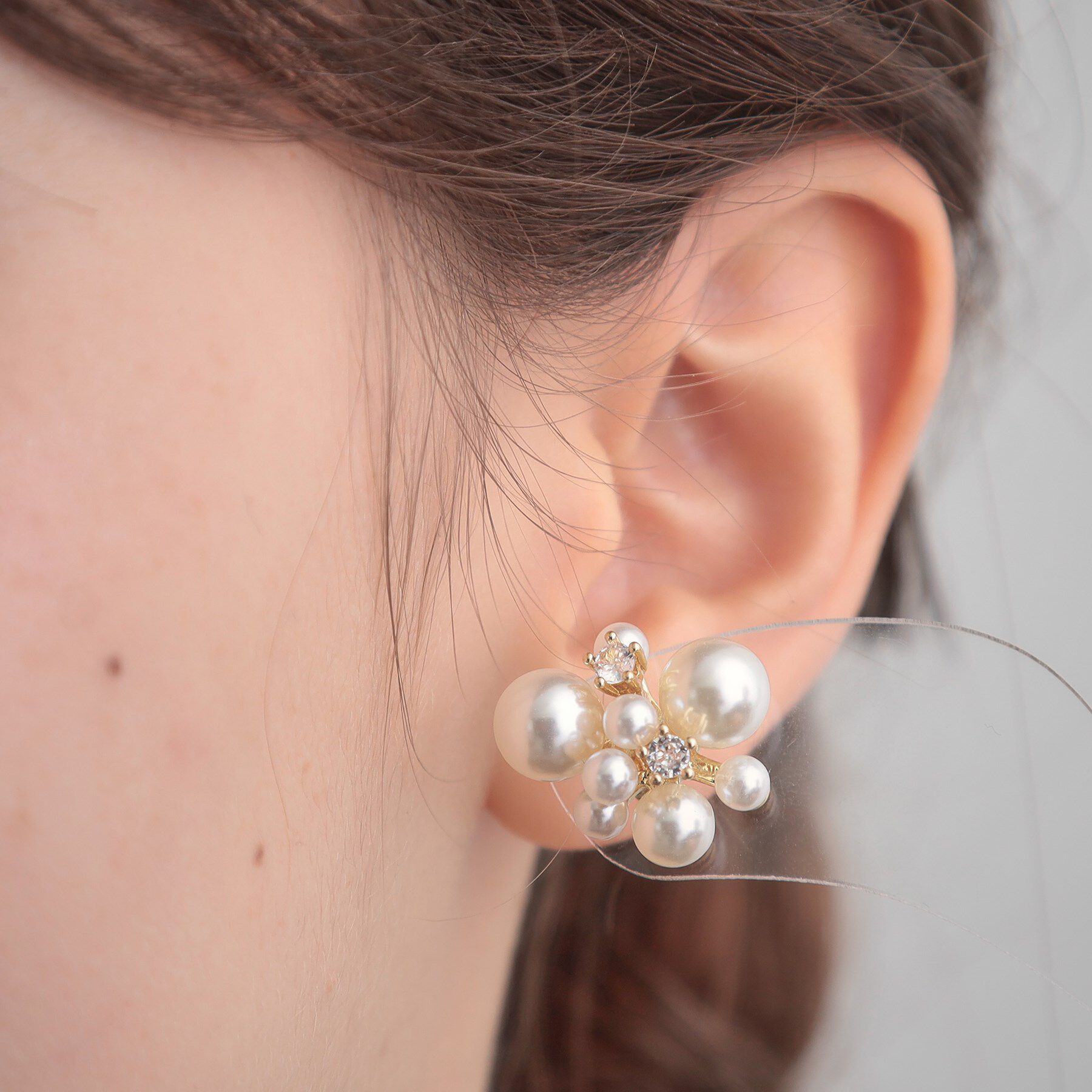 Couture broach「パール調ビジューピアス」|ピアス|