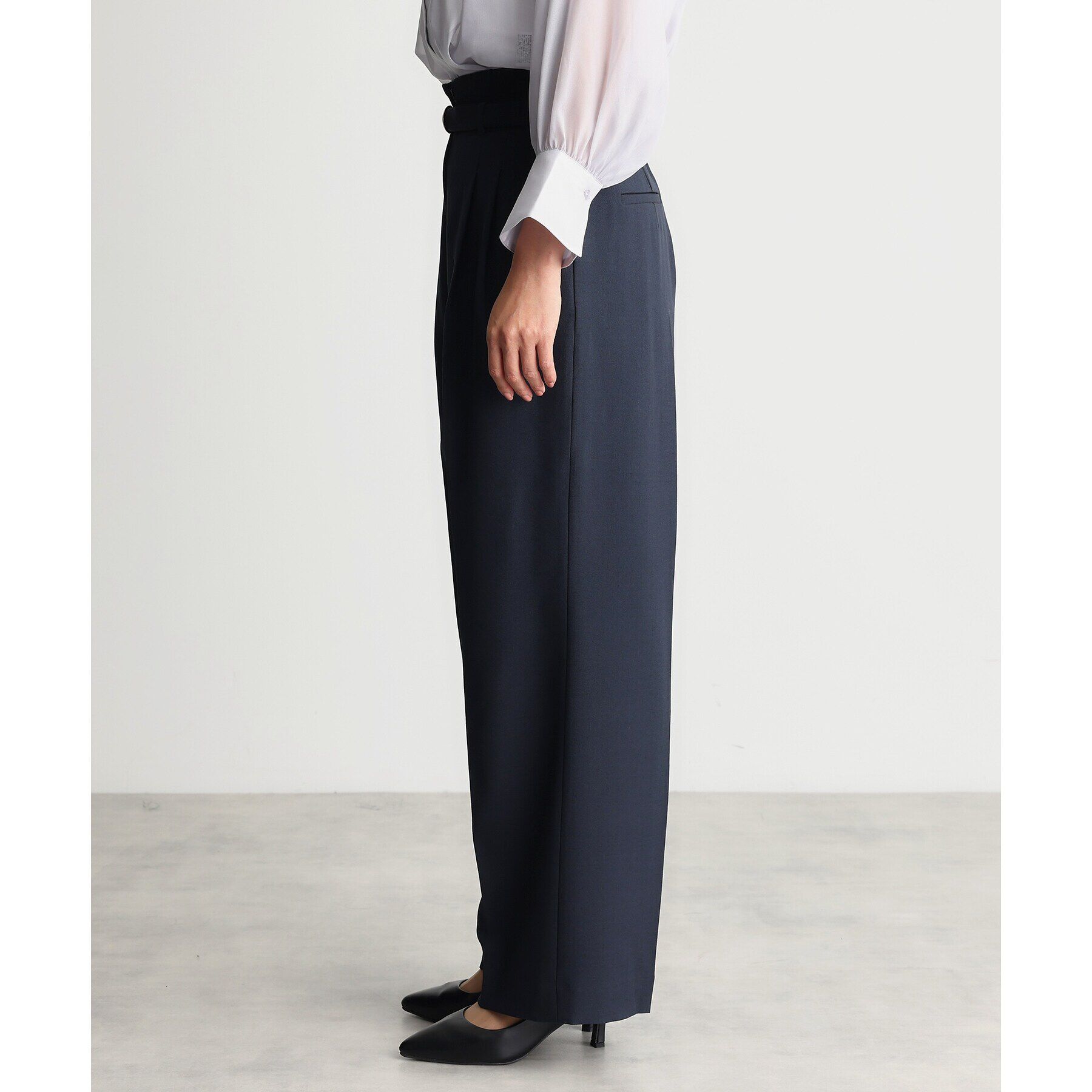 THE SHOP TK「【ONOFF活躍／セレモニー／通勤】CAVIAN タックワイドパンツ／洗える」|その他|