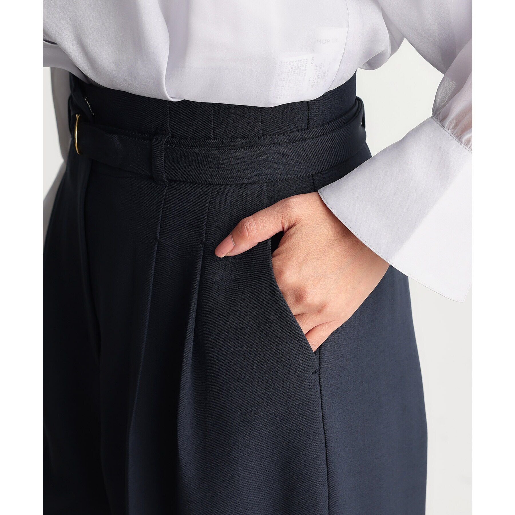 THE SHOP TK「【ONOFF活躍／セレモニー／通勤】CAVIAN タックワイドパンツ／洗える」|その他|