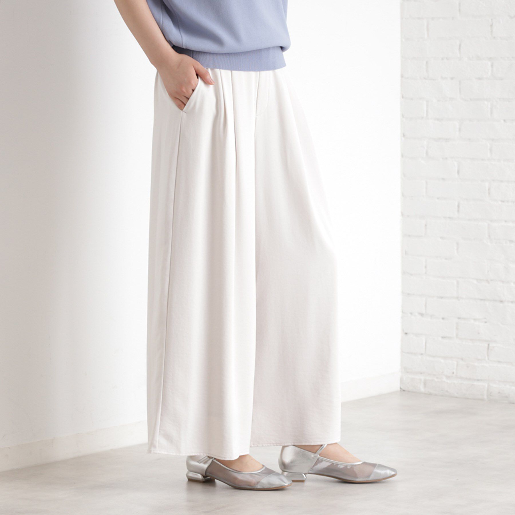 THE SHOP TK「タックワイドパンツ【UV/洗濯機OK/セットUP可】」|その他|