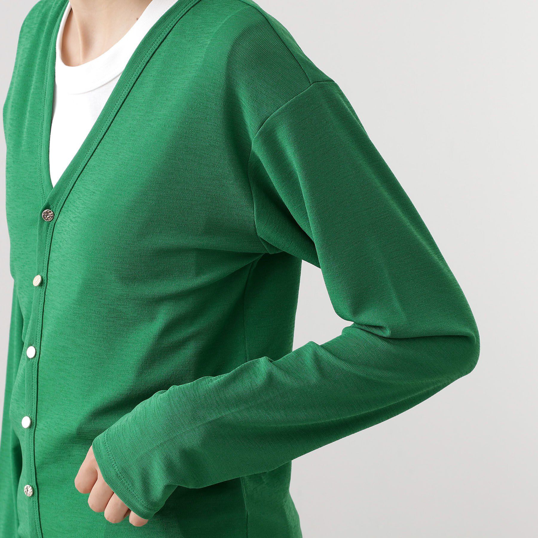 THE SHOP TK「シアーフライスVカーデ」|カーディガン|