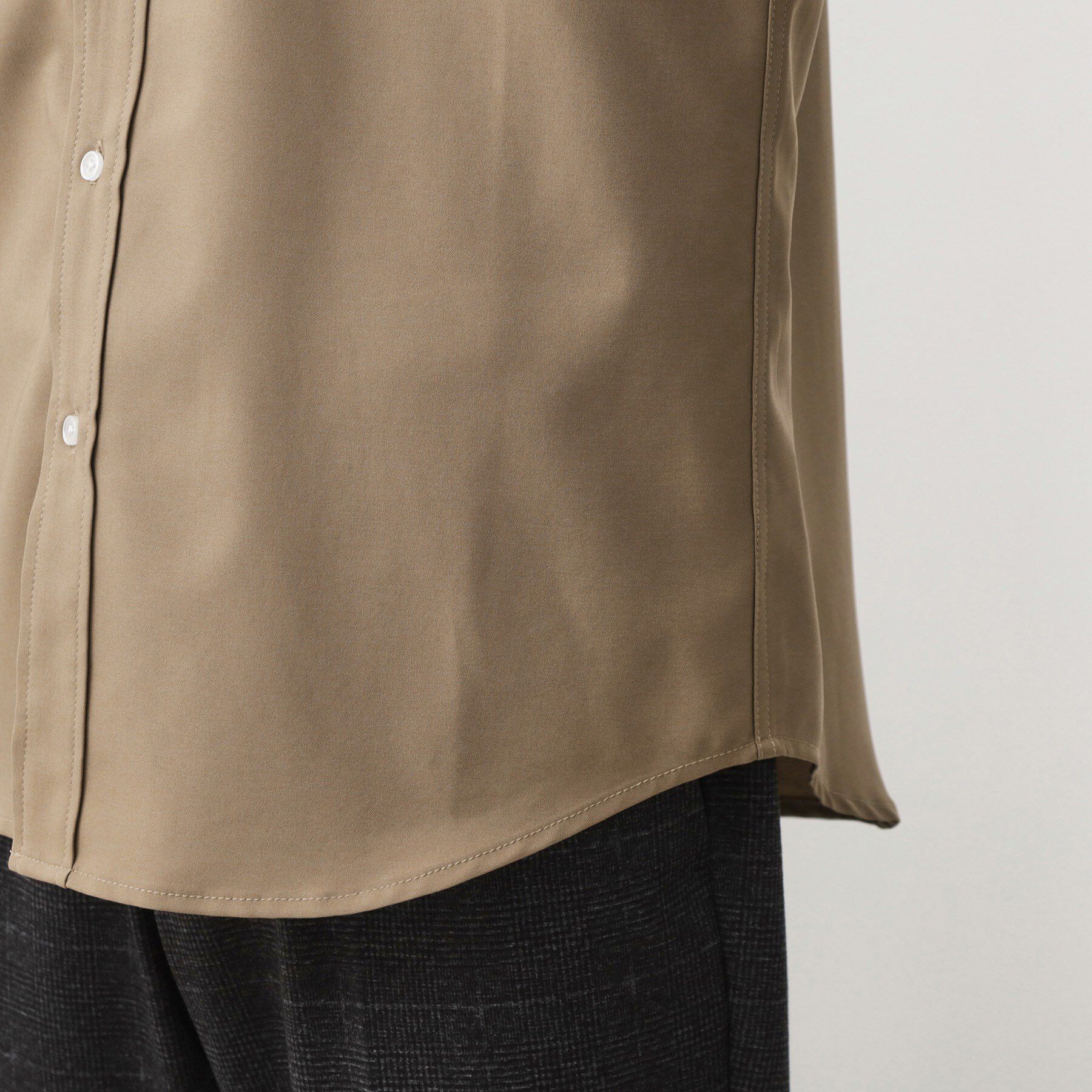 THE SHOP TK「スムースファイバー長袖シャツ 【吸水速乾/UVカット/軽量/イージーケア】」|シャツ・ブラウス|