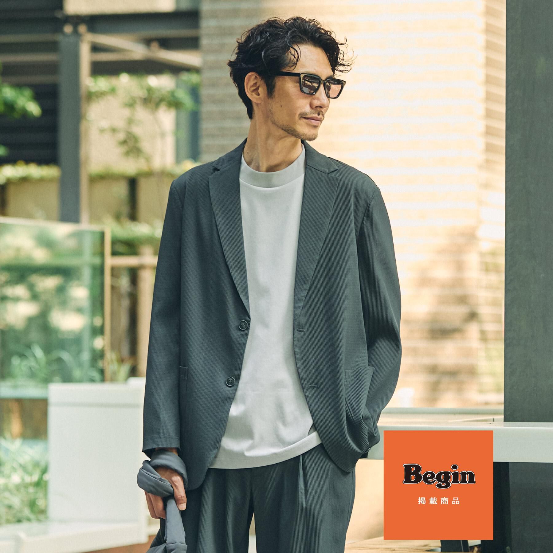 THE SHOP TK「【Begin/ビギン10月号掲載】楊柳スマートジャケット　軽量/洗濯機OK/セットアップ可」|テーラードジャケット|