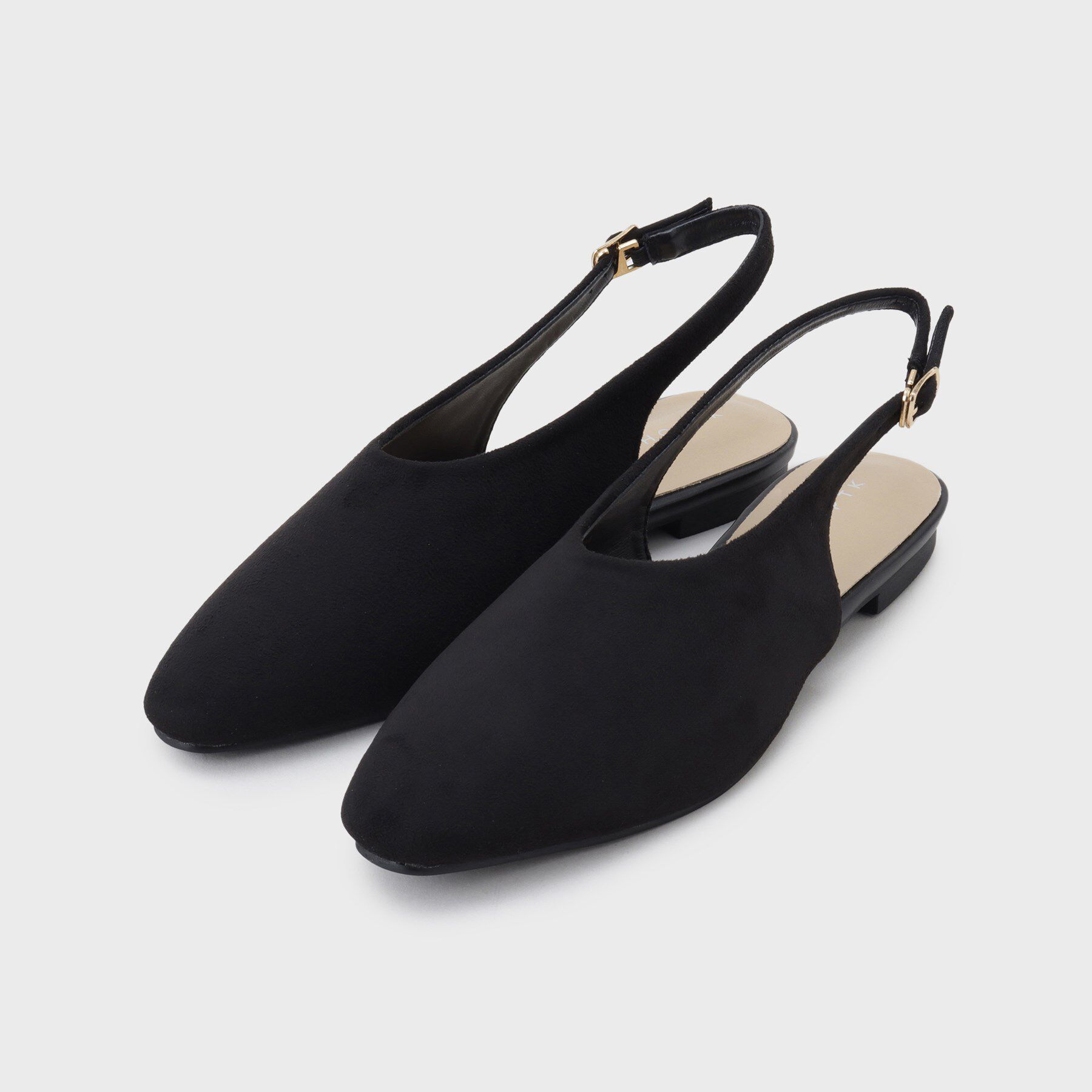 THE SHOP TK「スウェードバックストラップシューズ」|サンダル|ブラック(419)