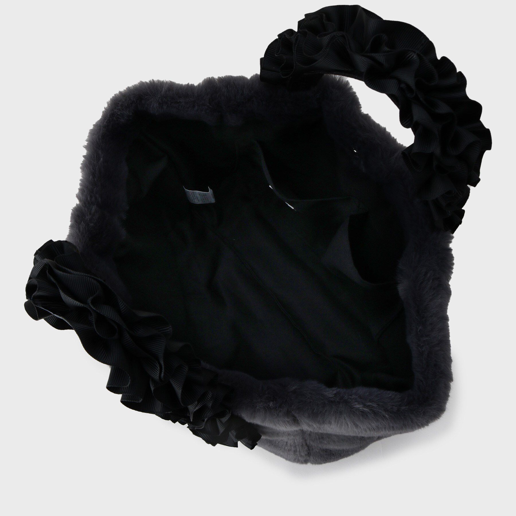 THE SHOP TK「フリルハンドルフェイクファーバッグ」|トートバッグ|