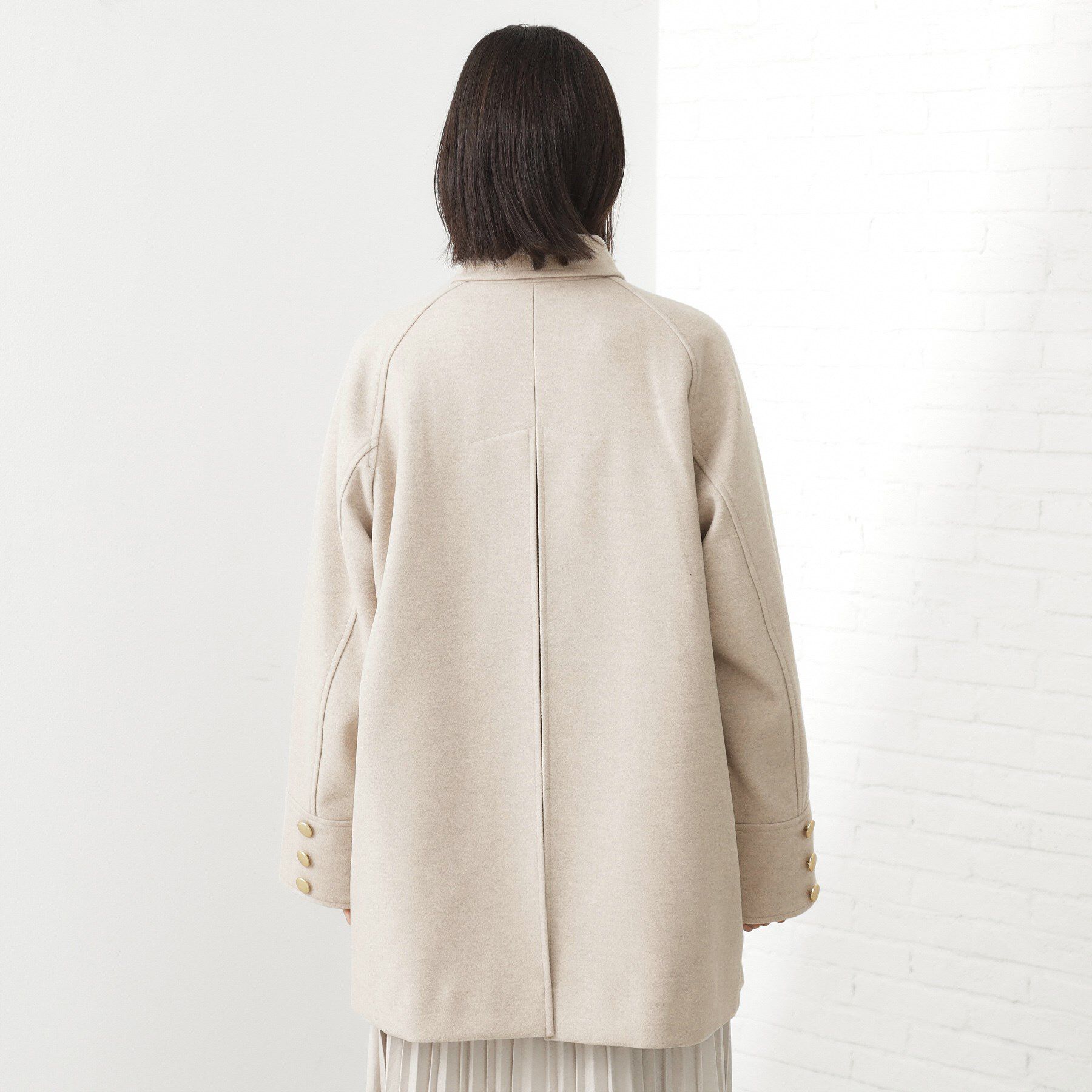 THE SHOP TK「クラシカルな装い ウールライクスタンドカラーコート」|その他|