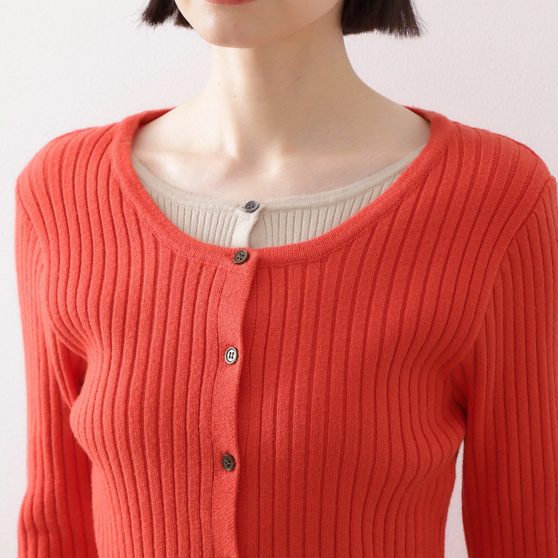 THE SHOP TK「【アンチピリング/静電気防止/洗える】ヘンリーレイヤードニット」|ニット・セーター|