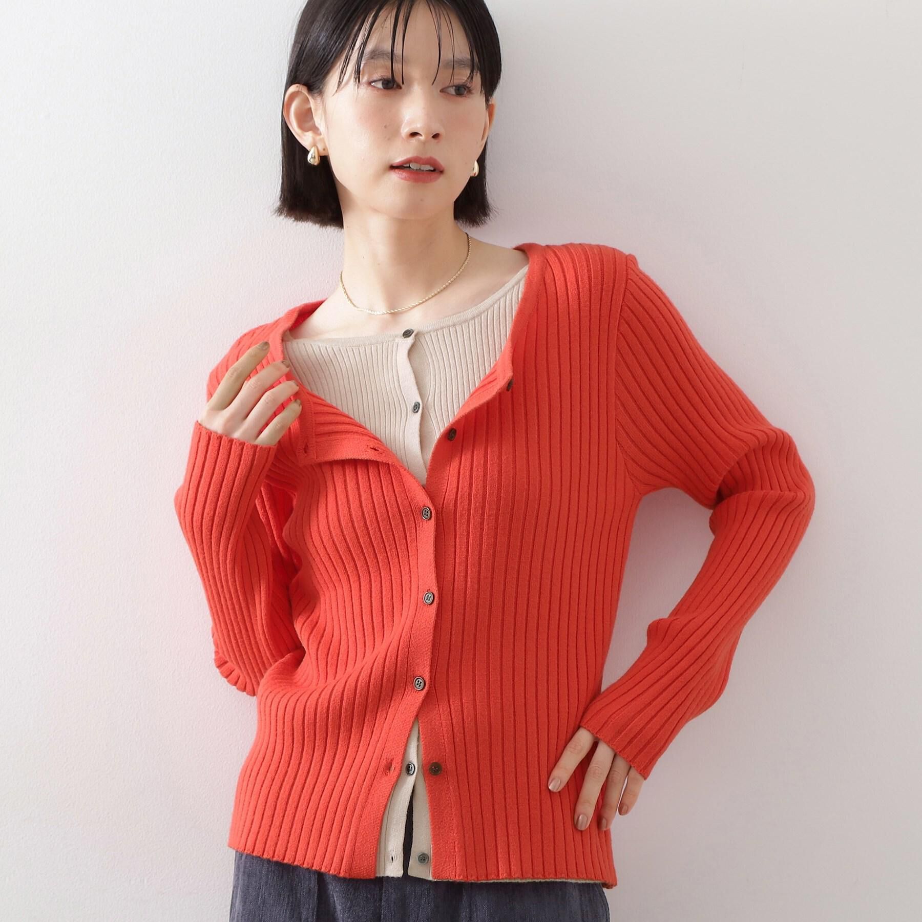 THE SHOP TK「【アンチピリング/静電気防止/洗える】ヘンリーレイヤードニット」|ニット・セーター|