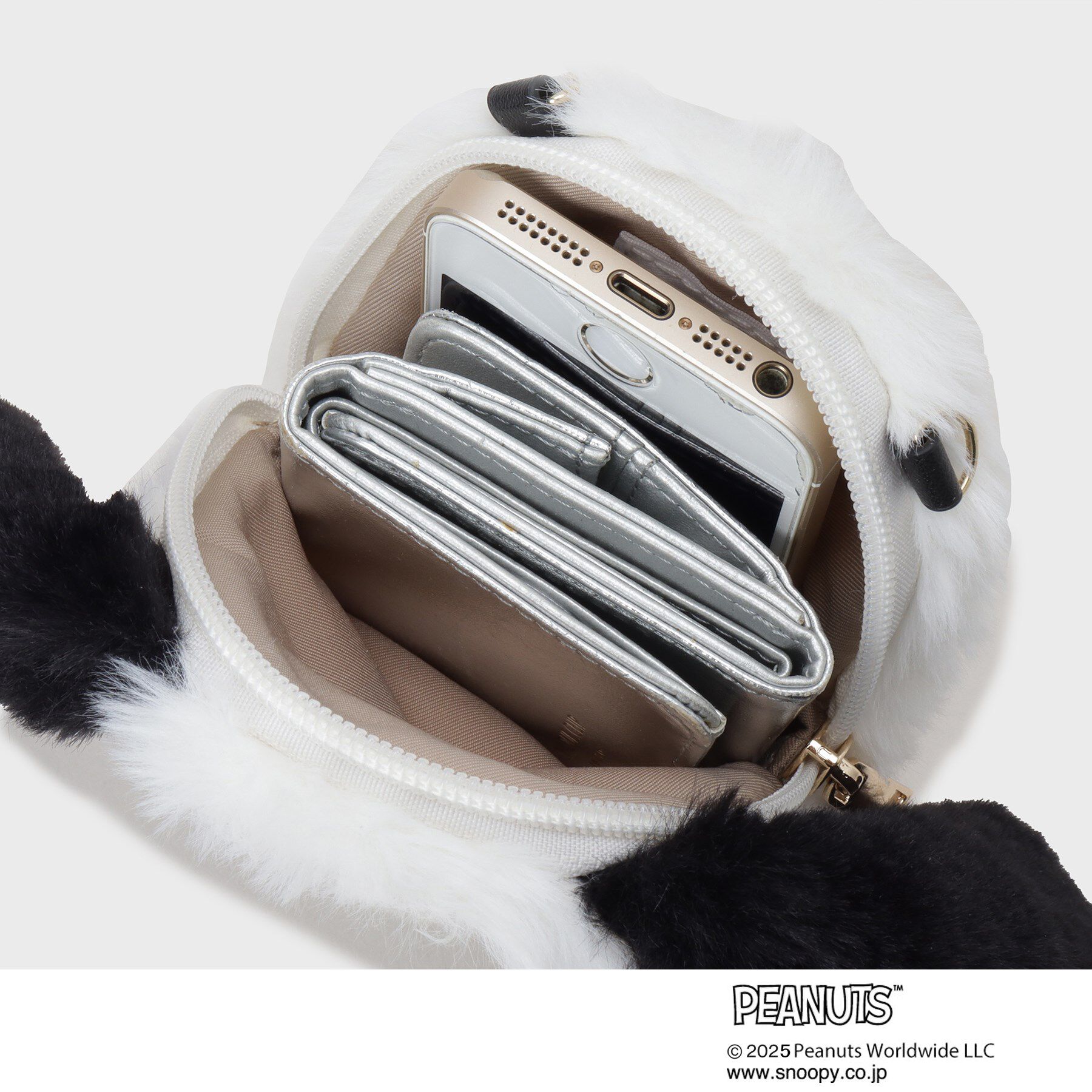 THE SHOP TK「PEANUTS/ピーナッツ スヌーピー ファーポーチ」|ショルダー・メッセンジャー|
