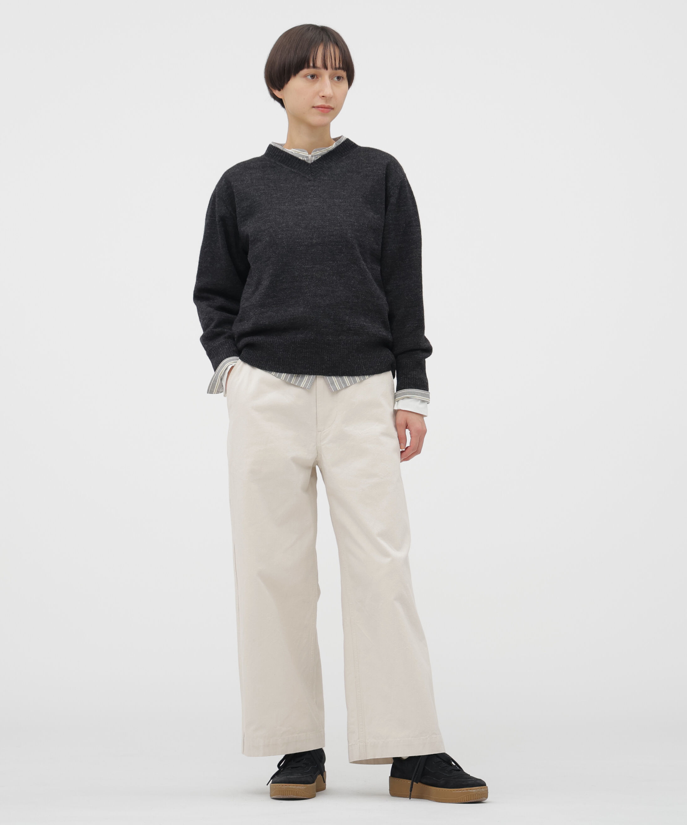 MHL.「FADED COTTON TWILL TROUSERS」|その他|ECRU2