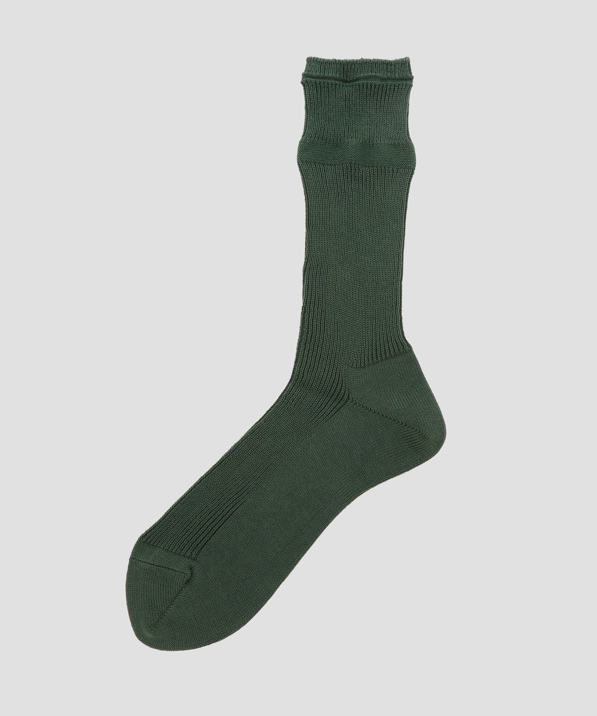 MHL.「FINE COTTON RIB SOCKS」|ソックス|GREEN
