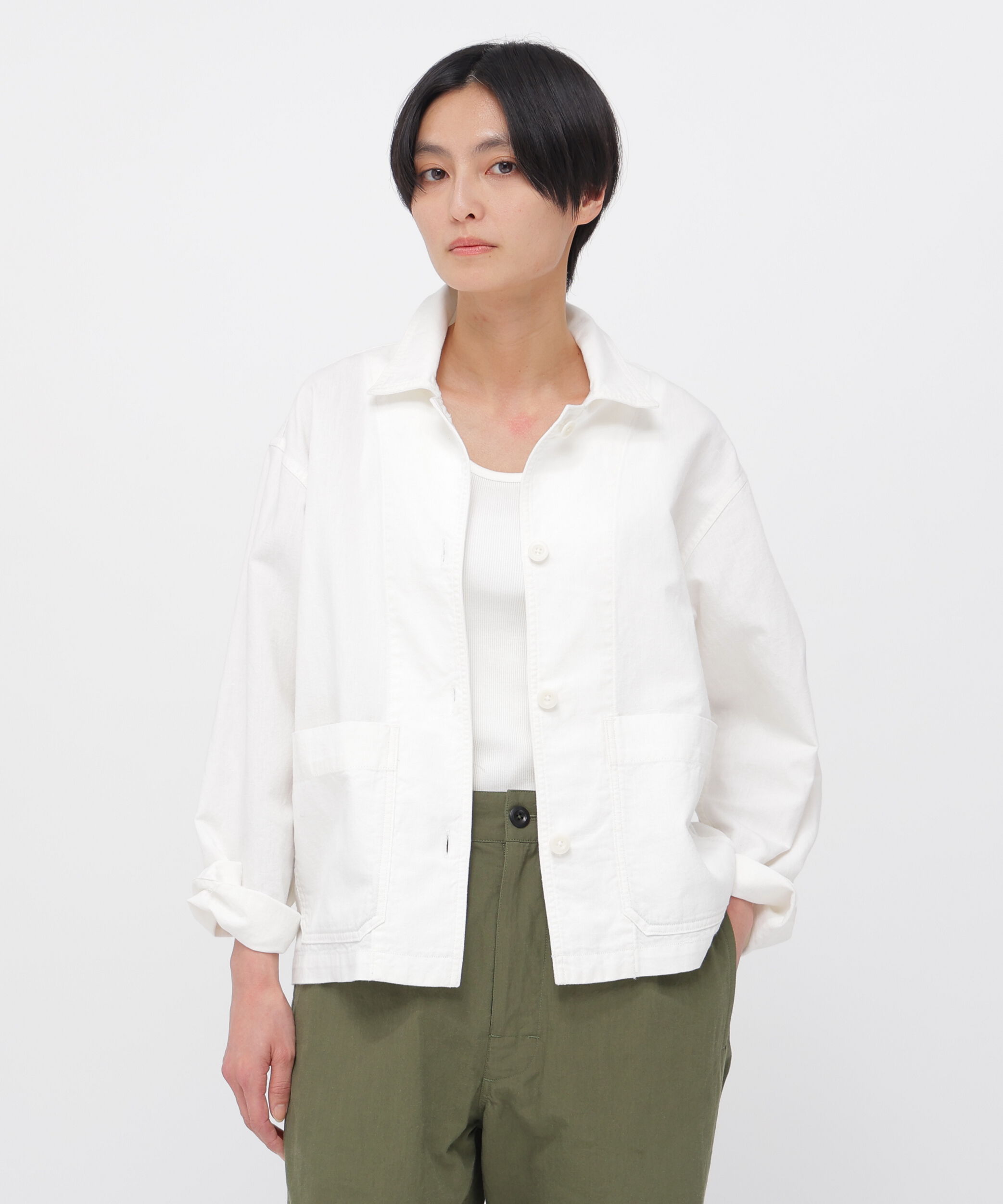 MHL.「COTTON HEMP OXFORD SHIRT」|シャツ・ブラウス|WHITE