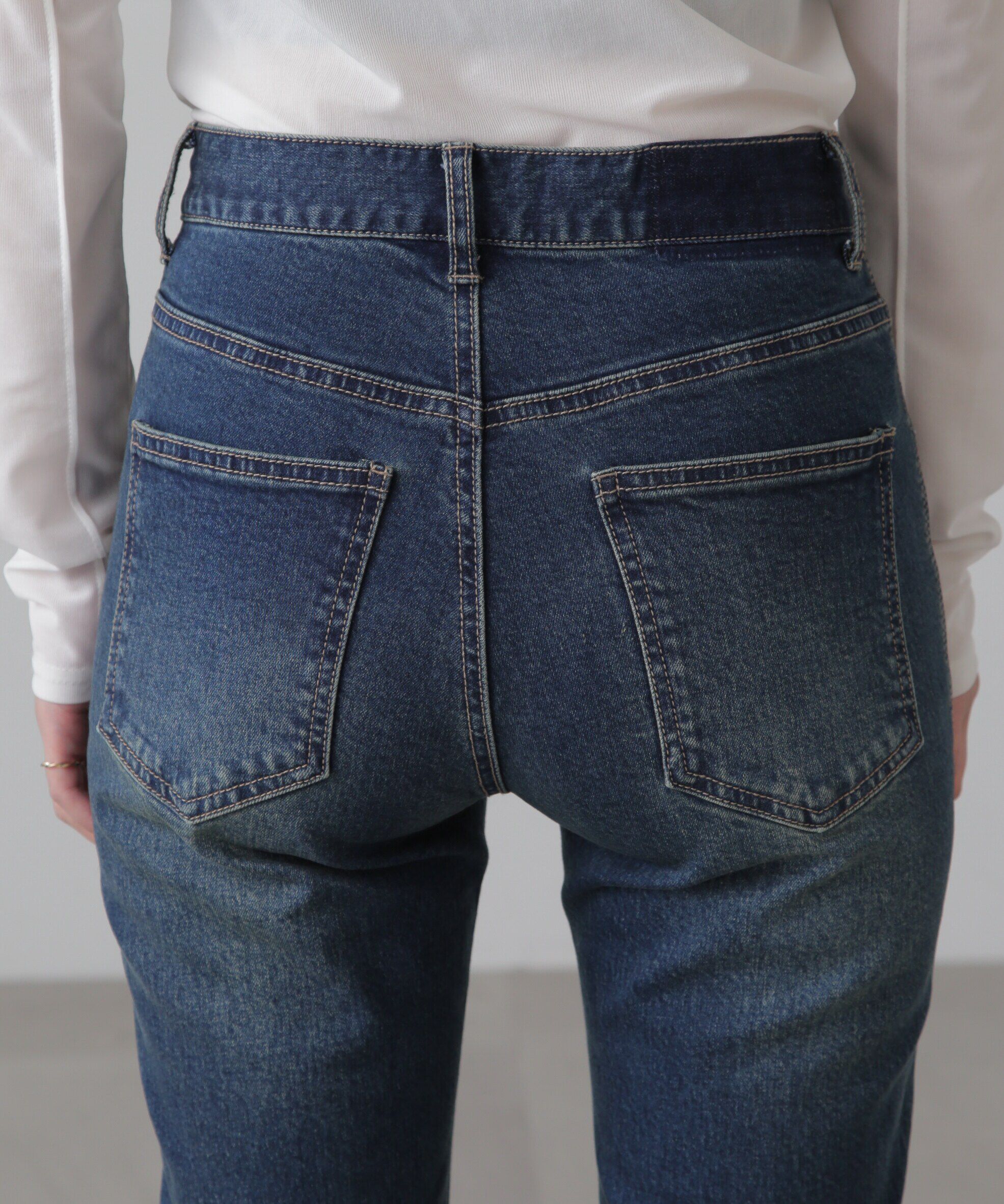  「[低身長サイズ/Sシリーズ]フロントシームフレアストレッチデニムパンツ」|その他|