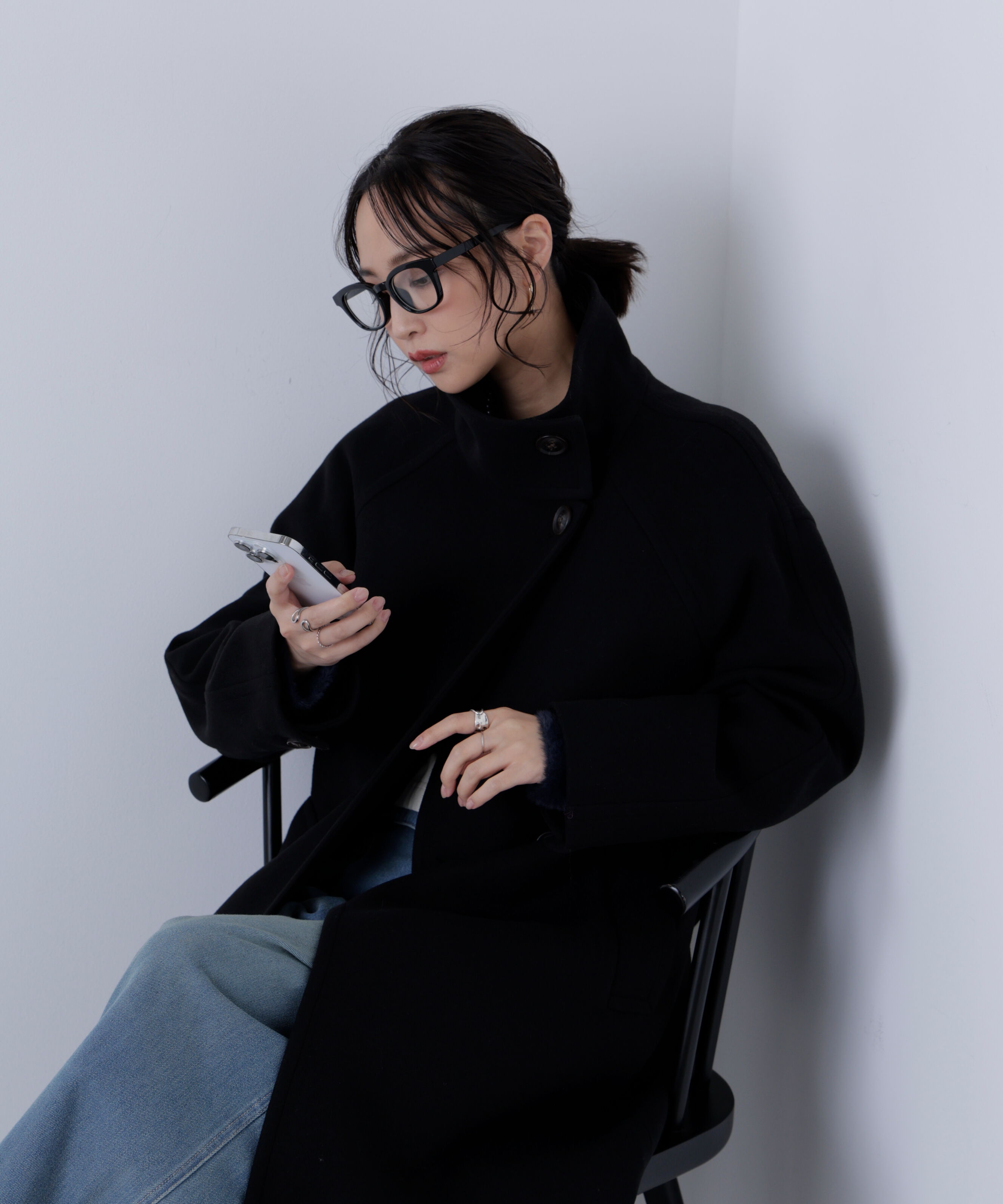  「[累計販売5000枚！選べる4色]スタンドカラーメルトンロングコート」|その他|