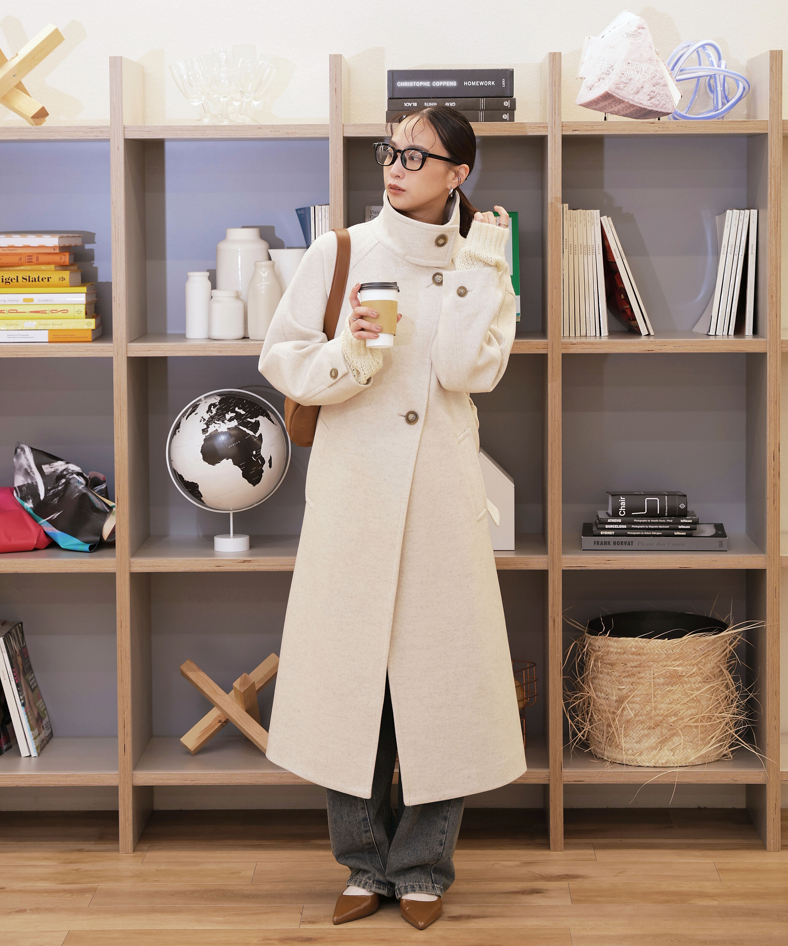  「[累計販売5000枚！選べる4色]スタンドカラーメルトンロングコート」|その他|