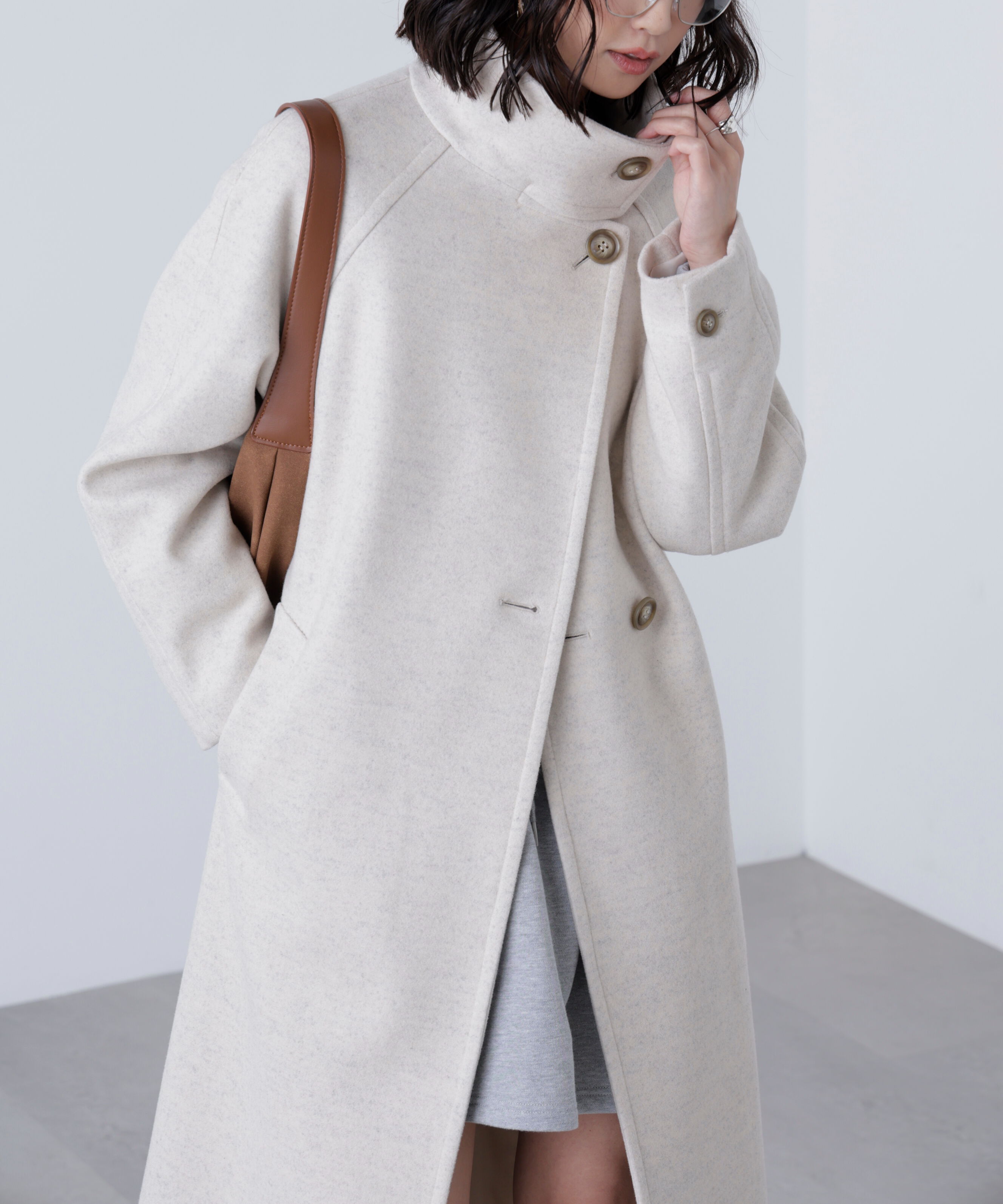  「[累計販売5000枚！選べる4色]スタンドカラーメルトンロングコート」|その他|