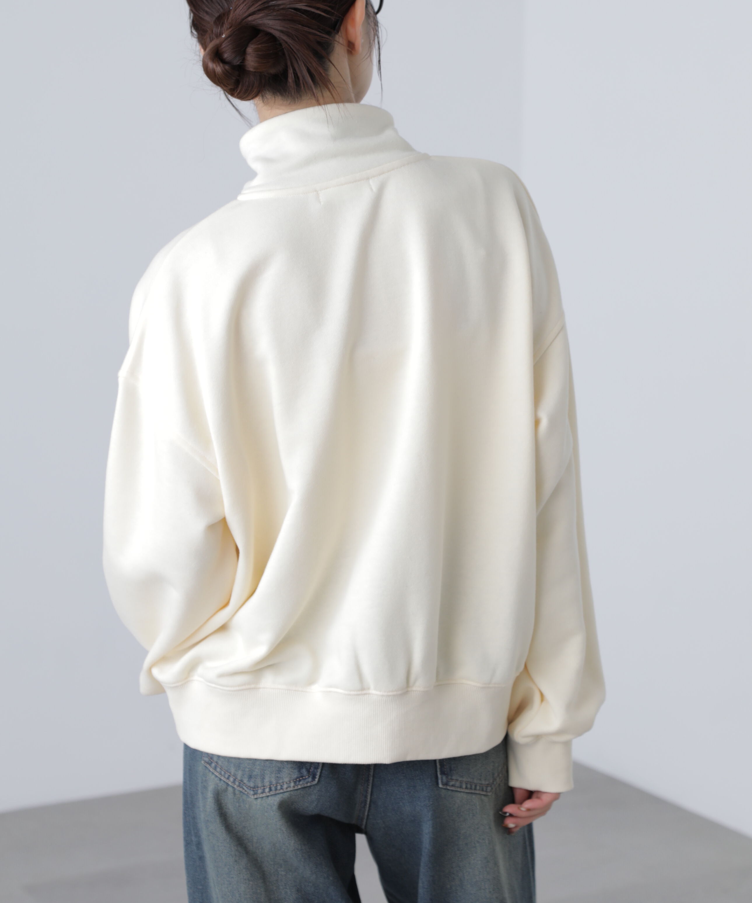  「スタンドネックバイカラースウェット」|Tシャツ・カットソー|