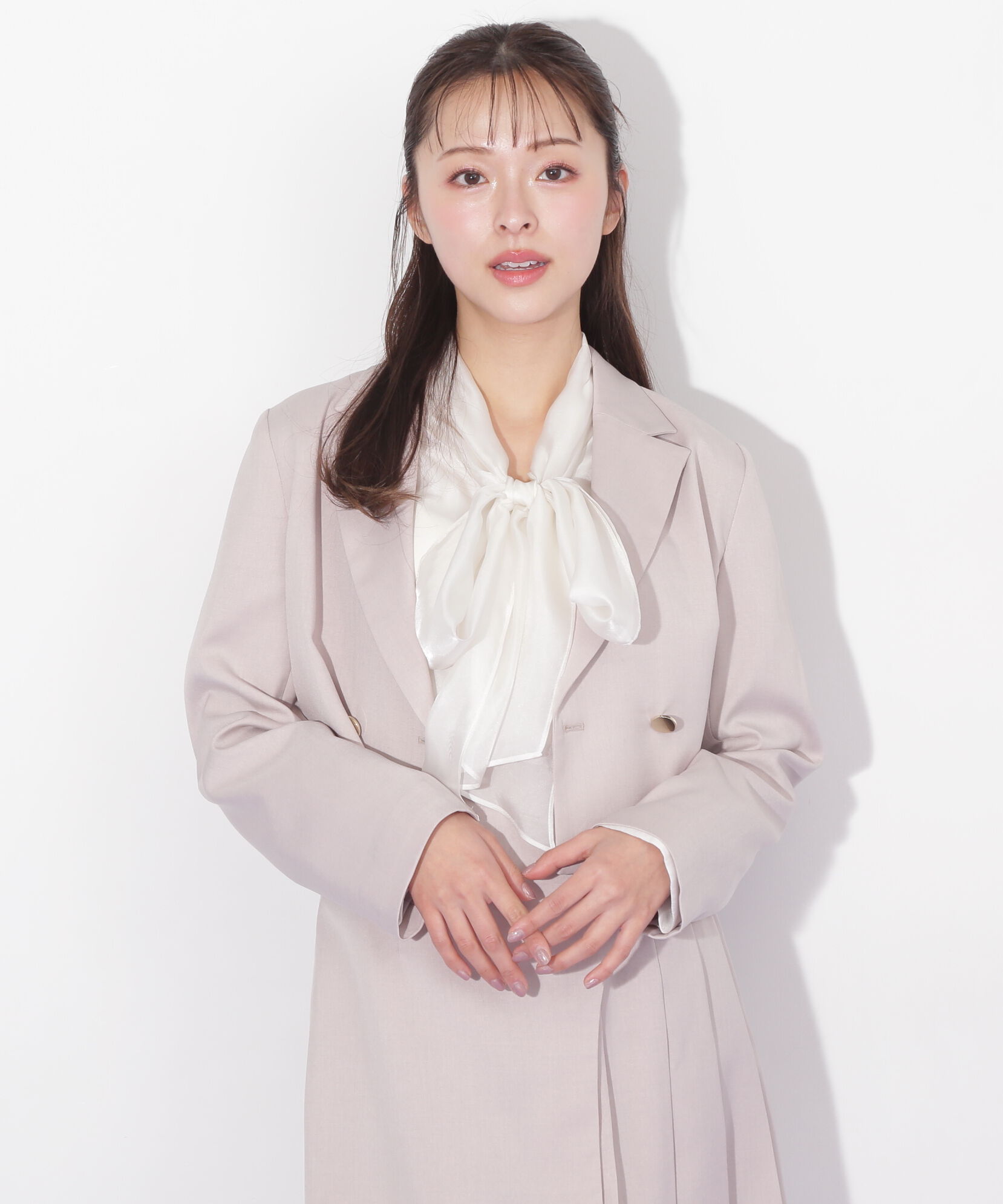  「麻調合繊スーチングジャケット」|その他|ベージュ