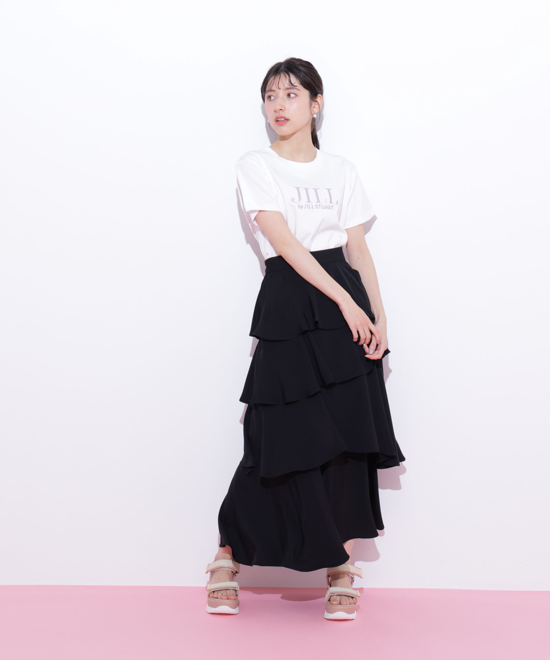  「オーガニックコットン刺繍＆ホットフィットロゴTシャツ」|Tシャツ・カットソー|