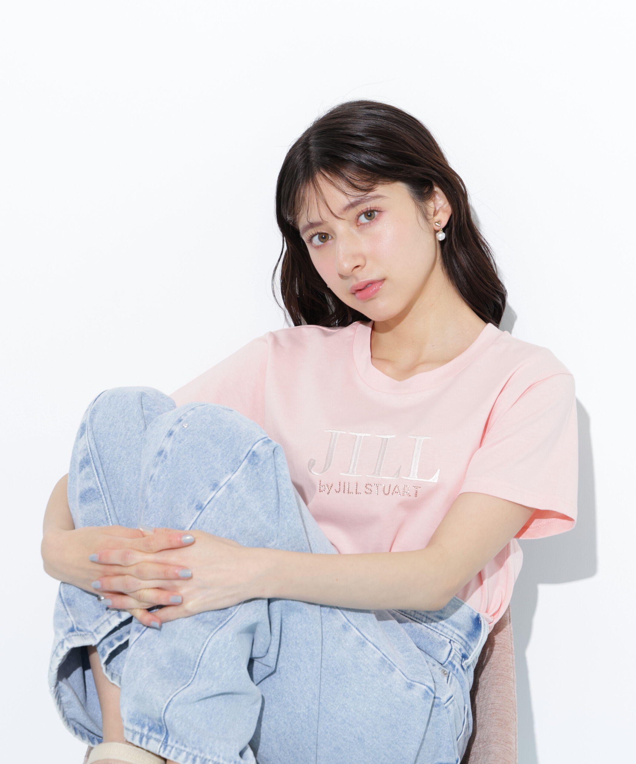  「オーガニックコットン刺繍＆ホットフィットロゴTシャツ」|Tシャツ・カットソー|