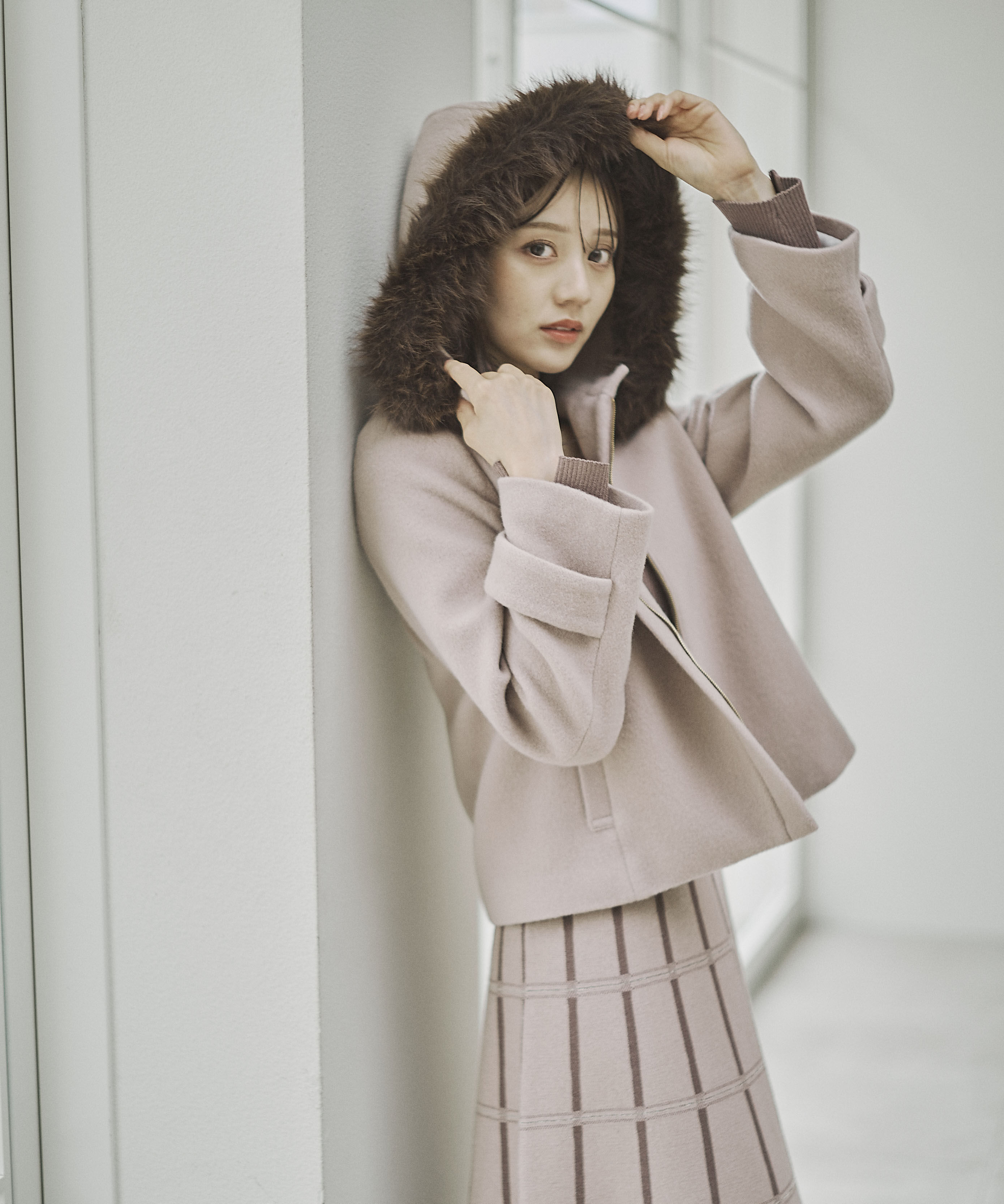 PROPORTION BODY DRESSING「モッサフードフェイクファーショートコート 25AW」|ブルゾン・スタジャン|