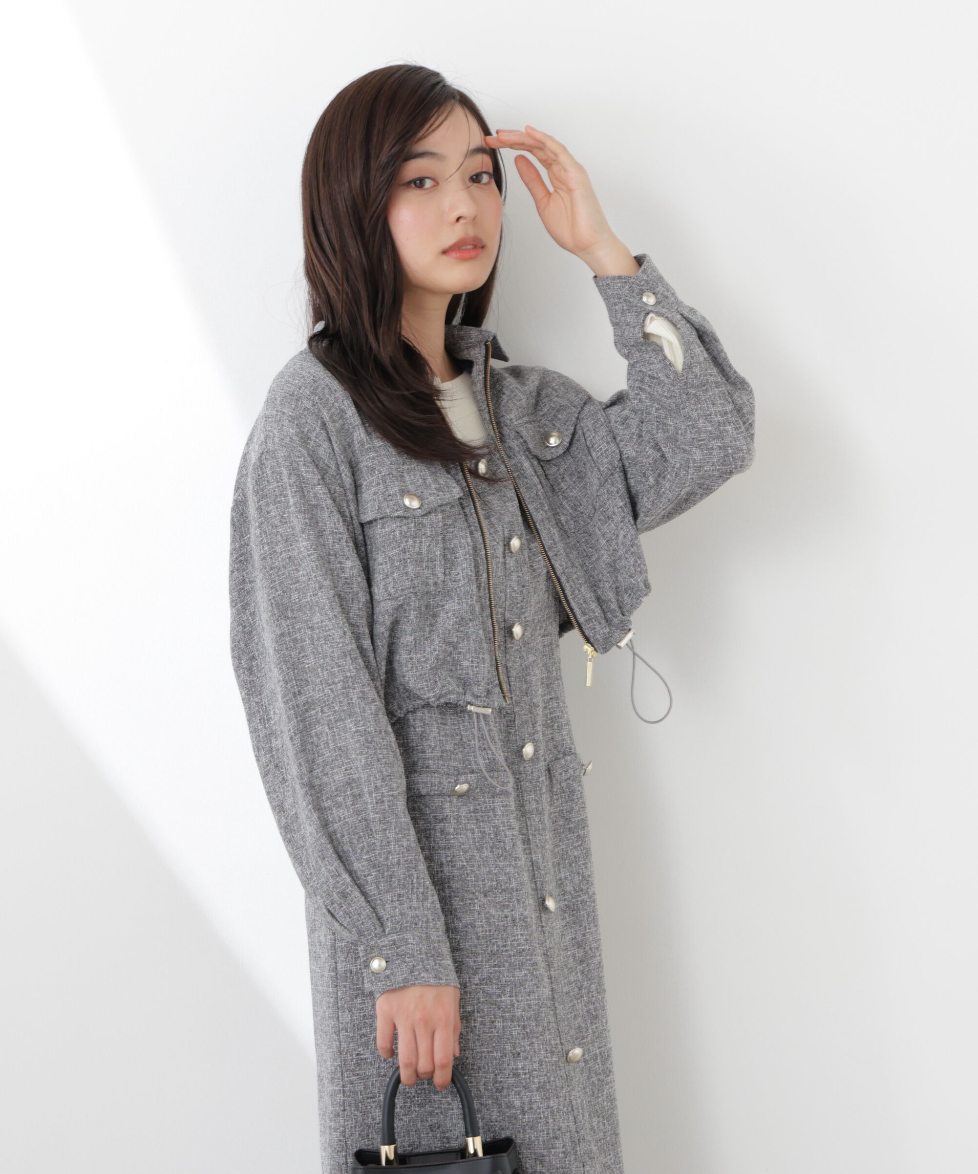 PROPORTION BODY DRESSING「スプリングツイードブルゾン　26SS」|ブルゾン・スタジャン|