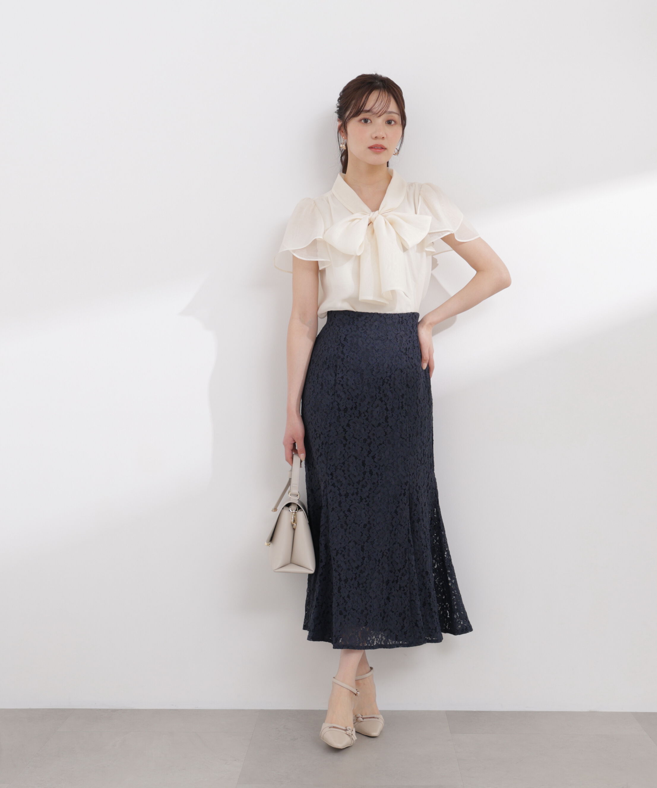 PROPORTION BODY DRESSING「チューリップ袖リボンブラウス 26SS」|シャツ・ブラウス|