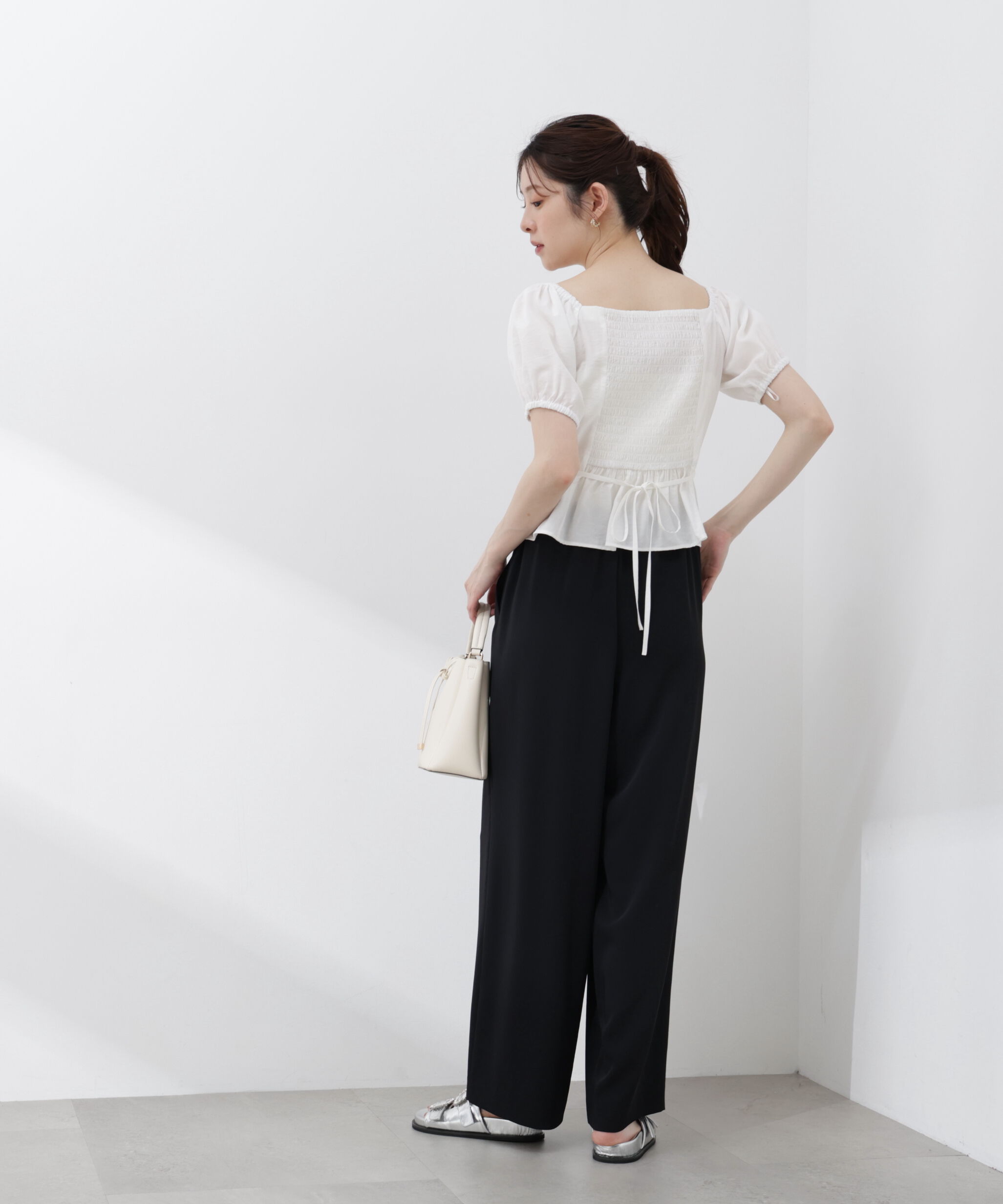 PROPORTION BODY DRESSING「〈a/mie〉パフスリーブドロストブラウス 26SS」|シャツ・ブラウス|