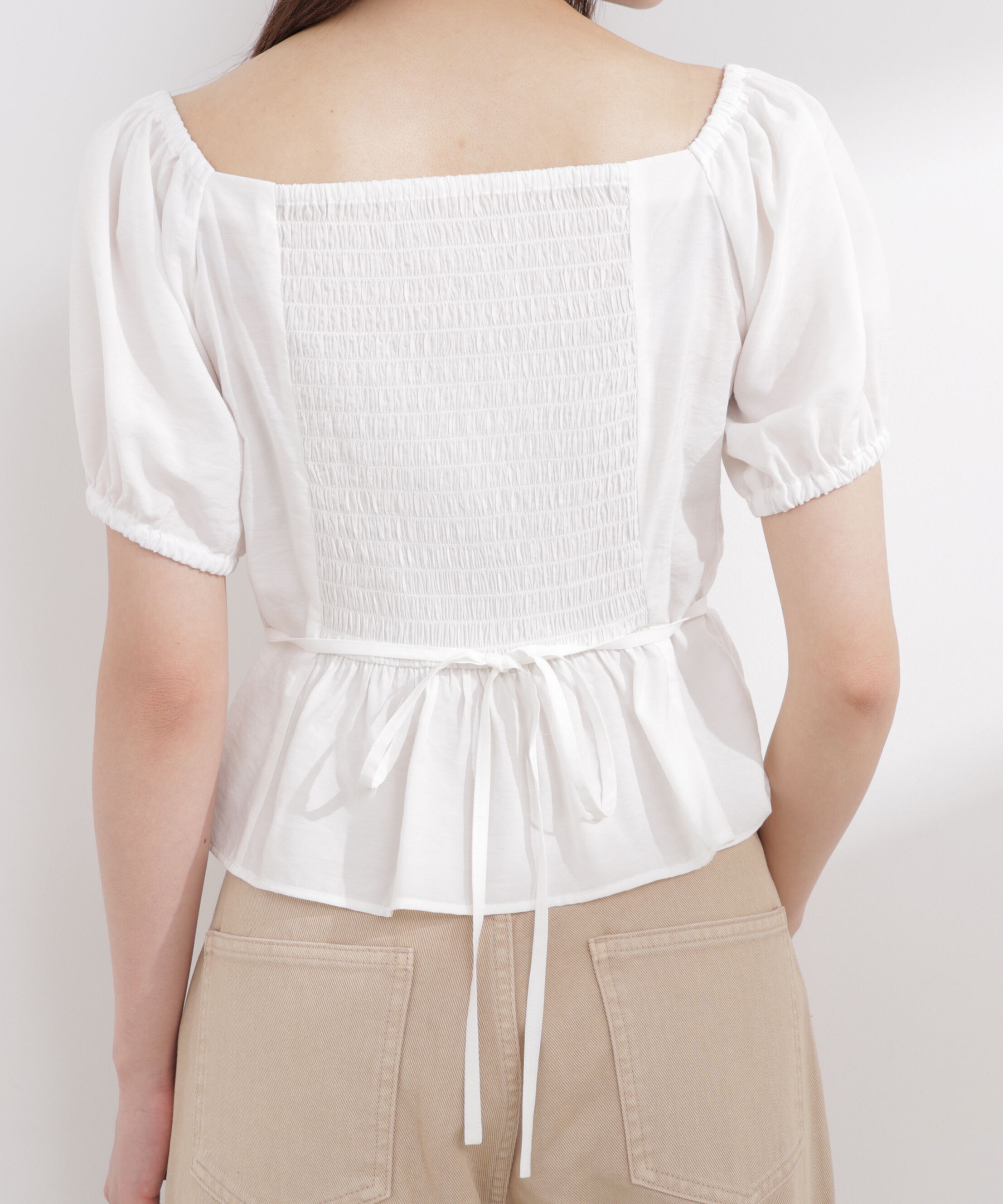 PROPORTION BODY DRESSING「〈a/mie〉パフスリーブドロストブラウス 26SS」|シャツ・ブラウス|