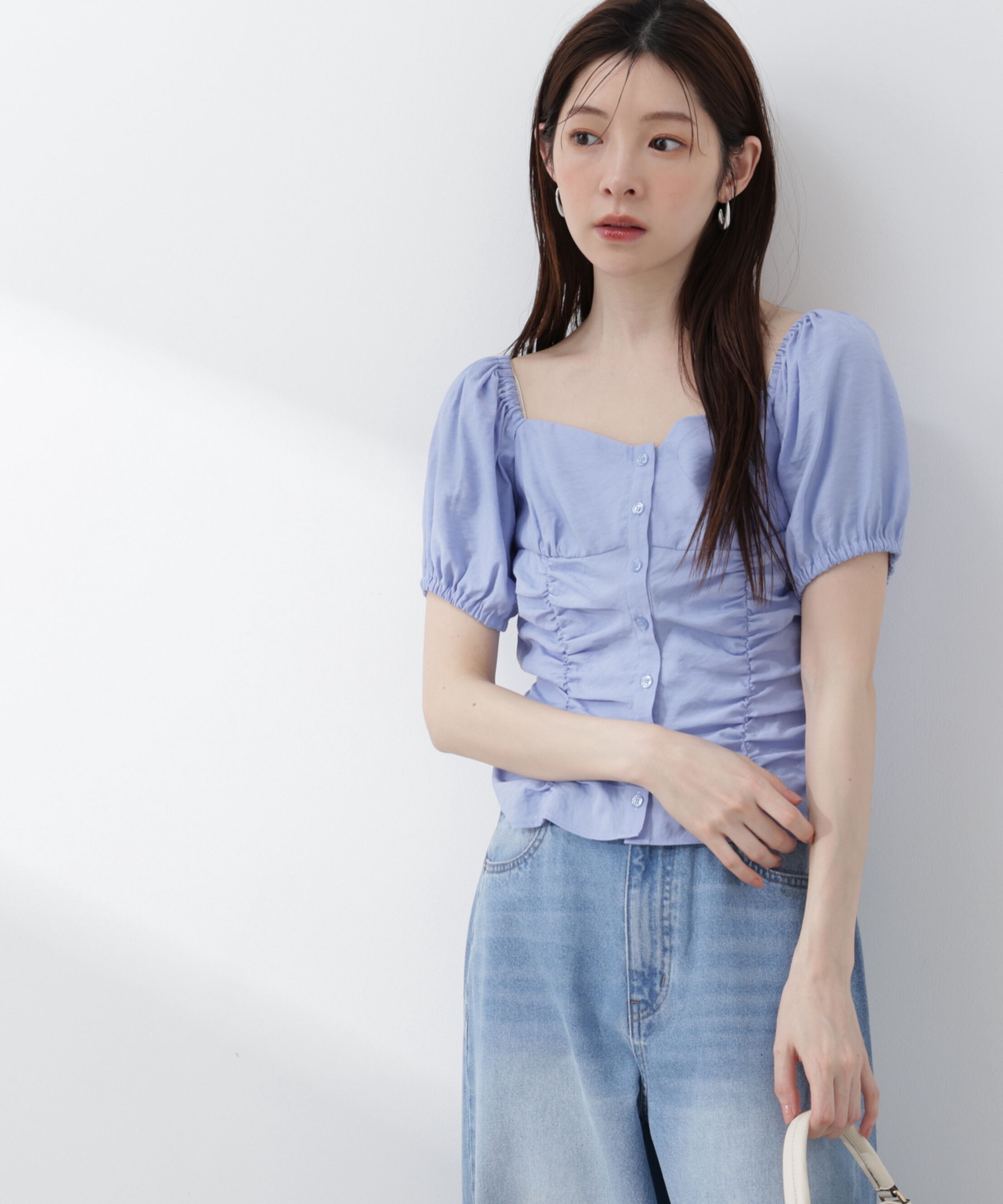 PROPORTION BODY DRESSING「〈a/mie〉パフスリーブドロストブラウス 26SS」|シャツ・ブラウス|