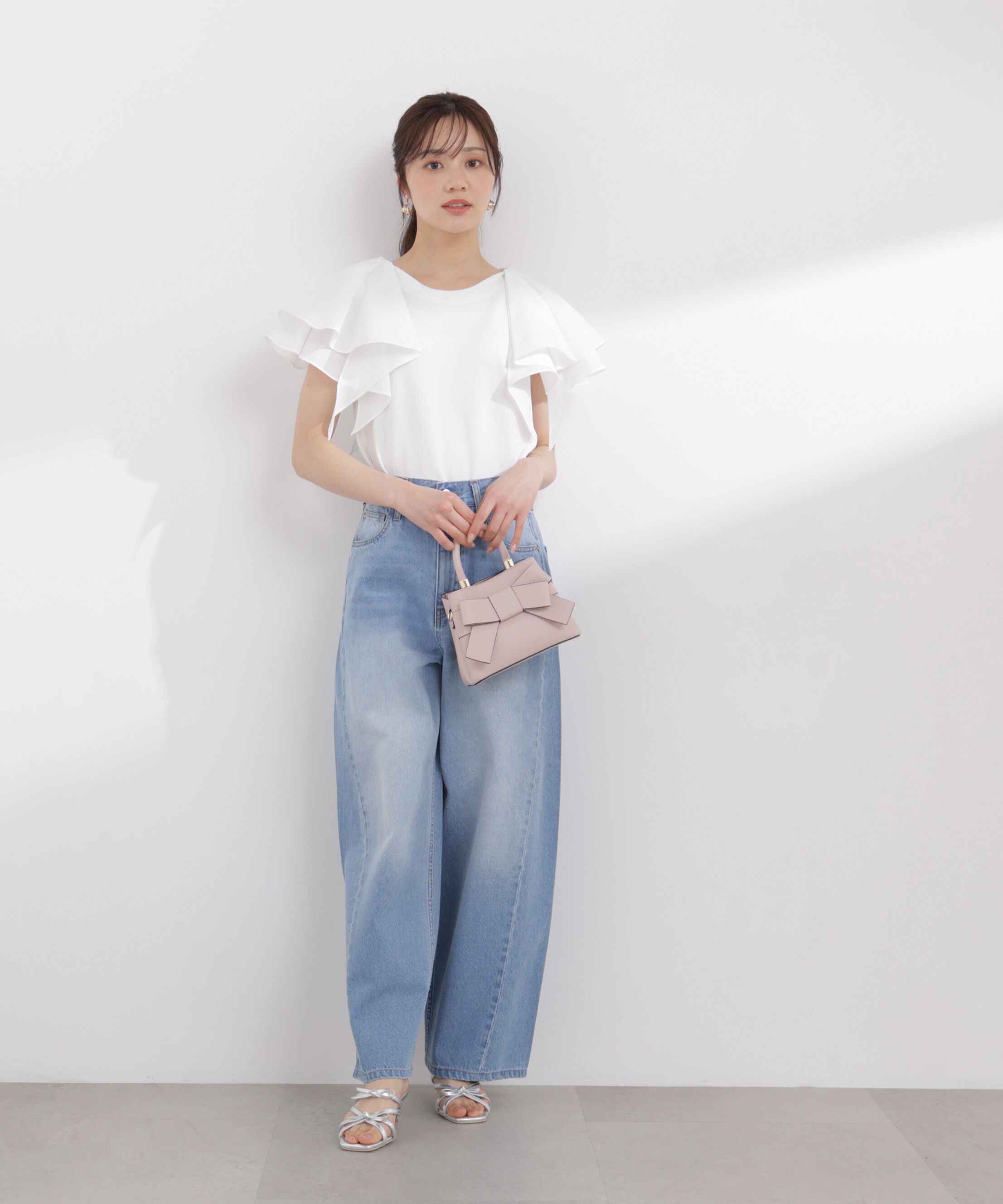 PROPORTION BODY DRESSING「ボリュームラッフルスリーブニット 26SS」|ニット・セーター|