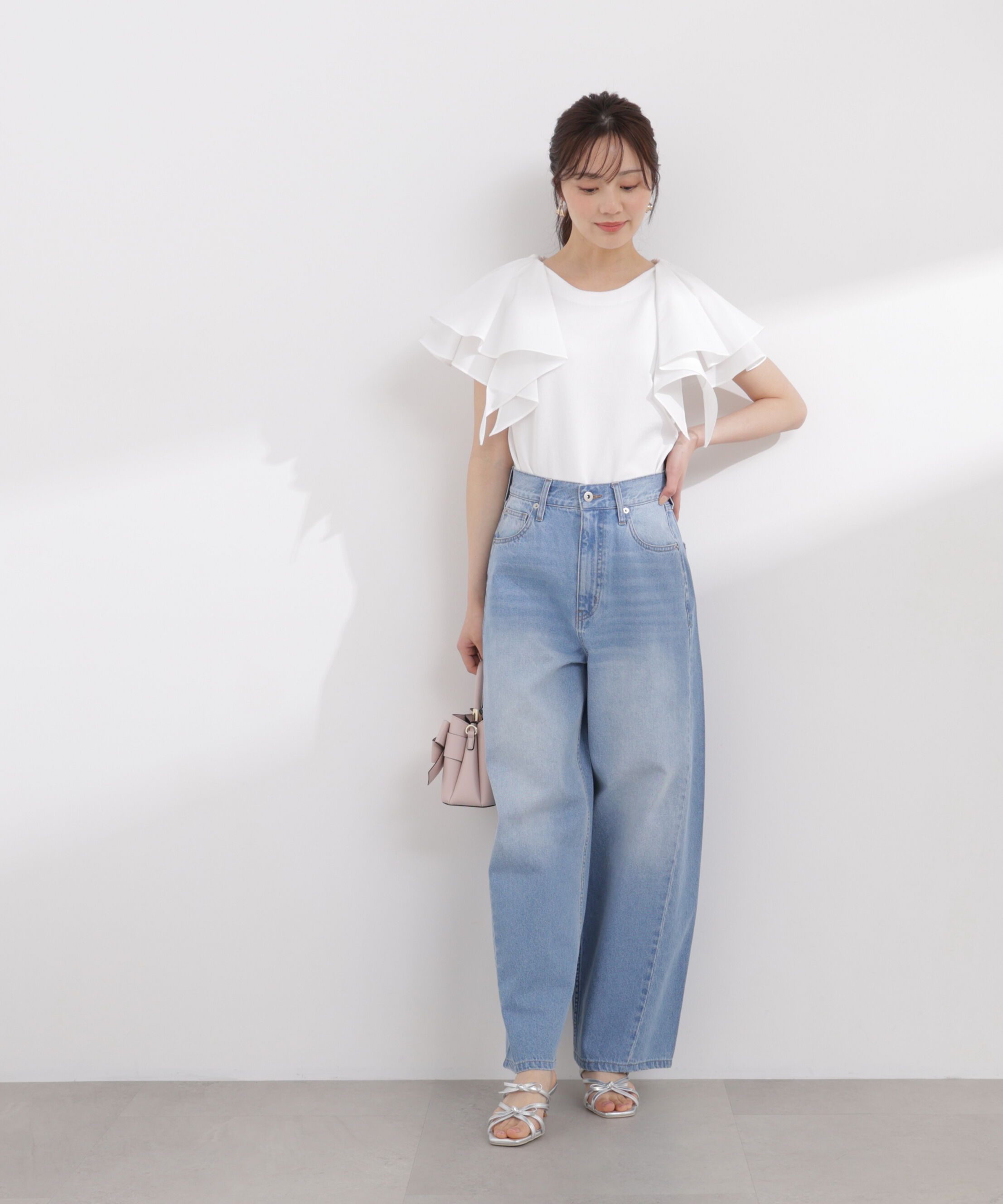 PROPORTION BODY DRESSING「ボリュームラッフルスリーブニット 26SS」|ニット・セーター|